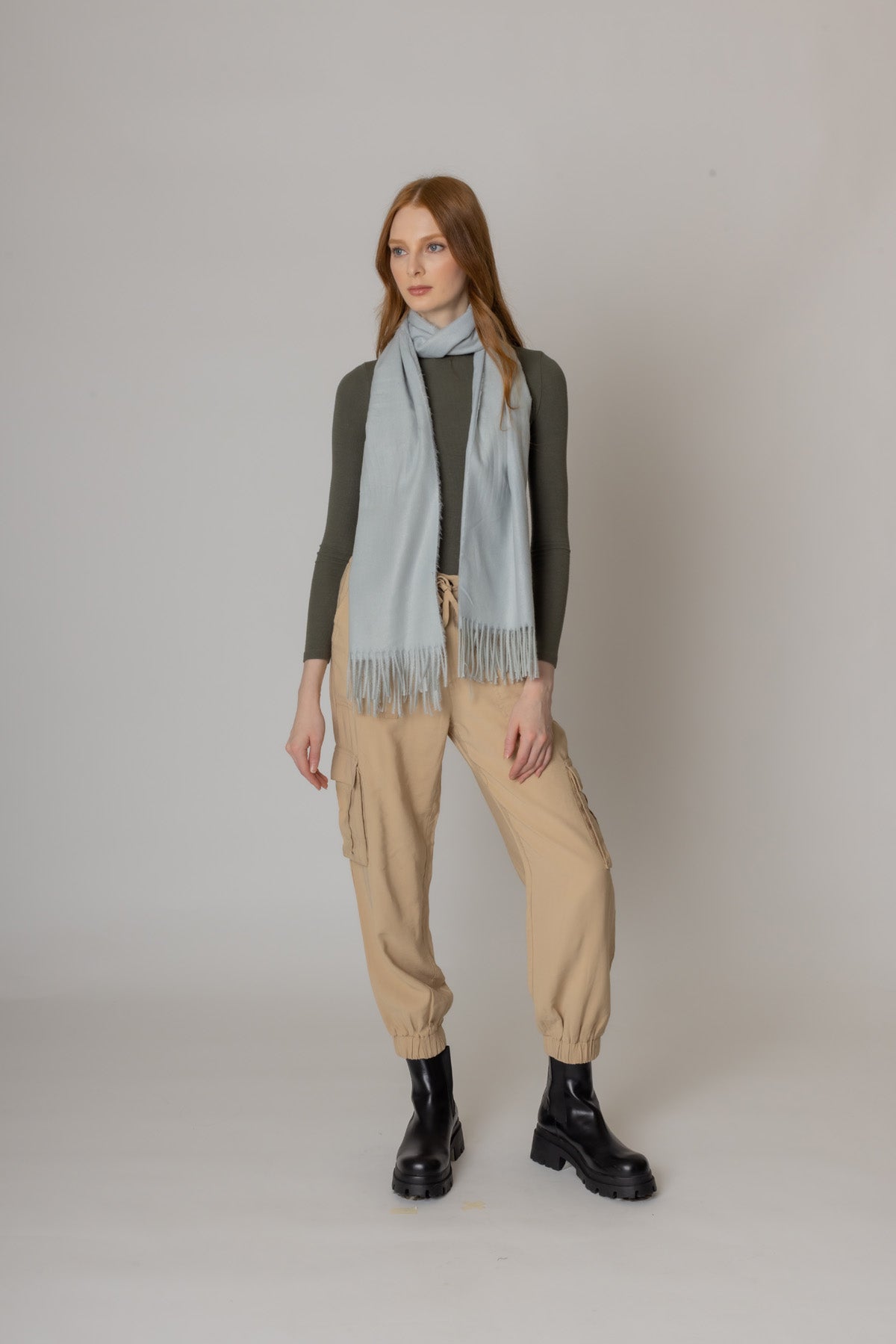 Solid Cozy Scarf With Fringe - Charming Charlie