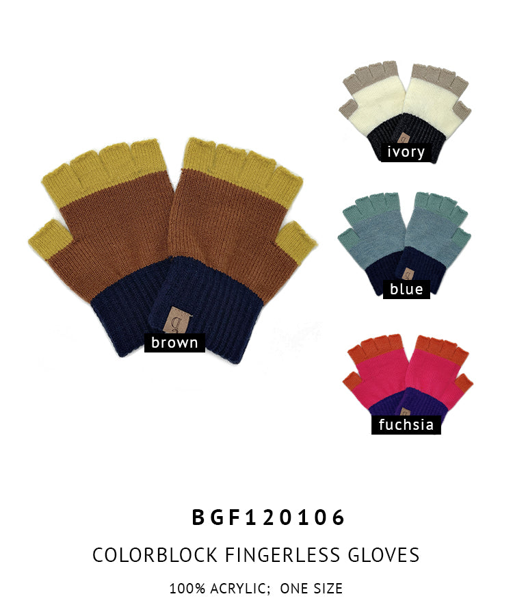 Colorblock Fingerless Gloves - Charming Charlie
