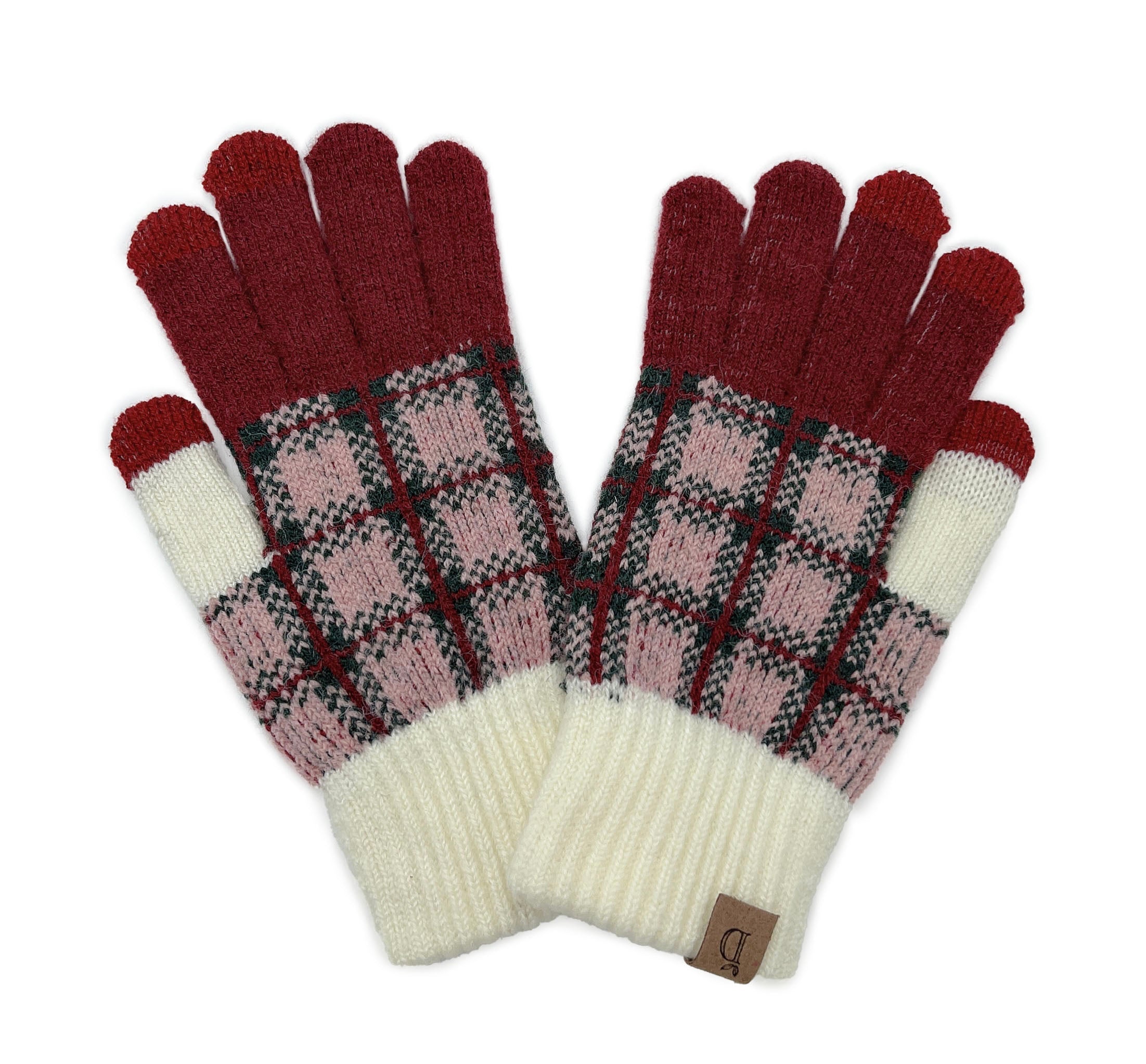 Plaid Knit Touch Gloves - Charming Charlie