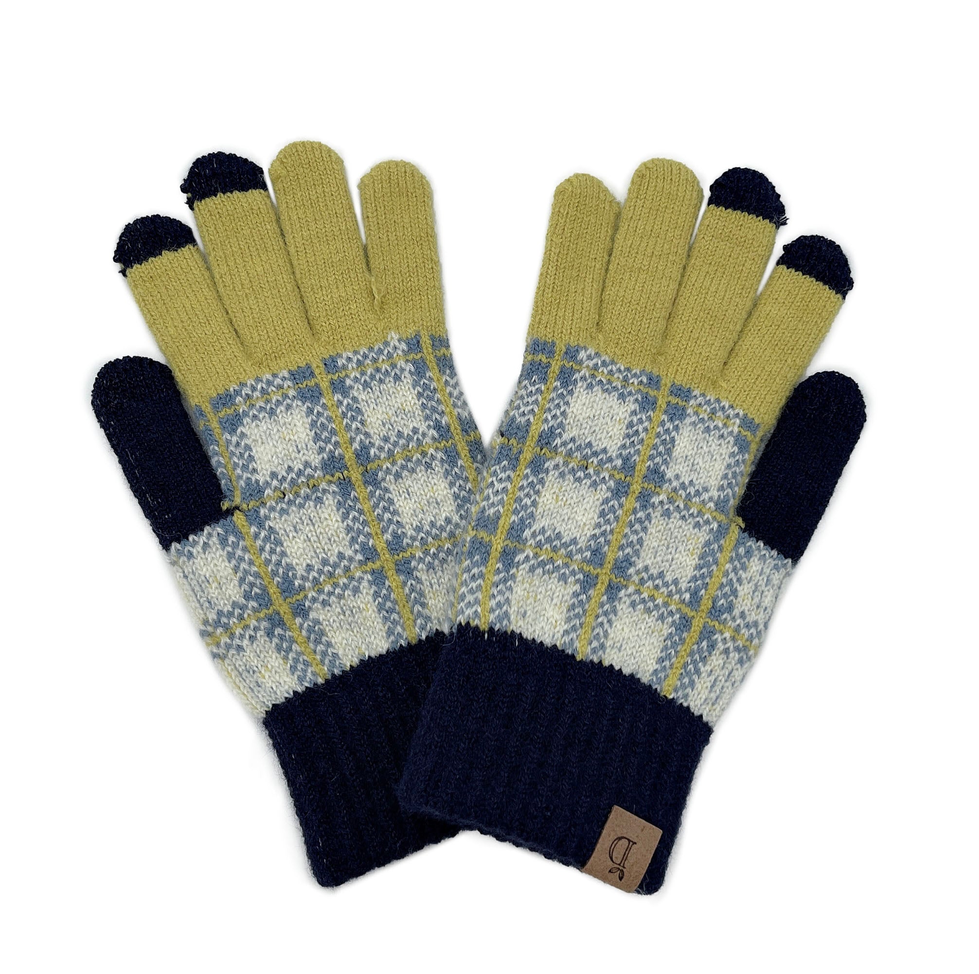 Plaid Knit Touch Gloves - Charming Charlie