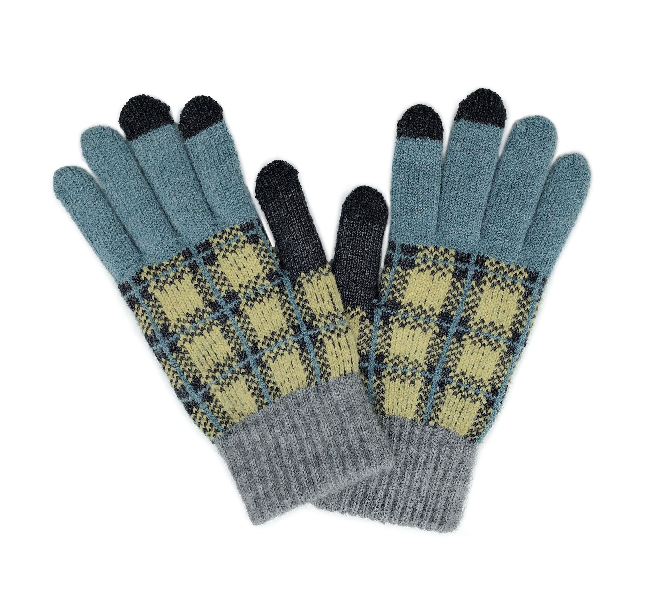 Plaid Knit Touch Gloves - Charming Charlie