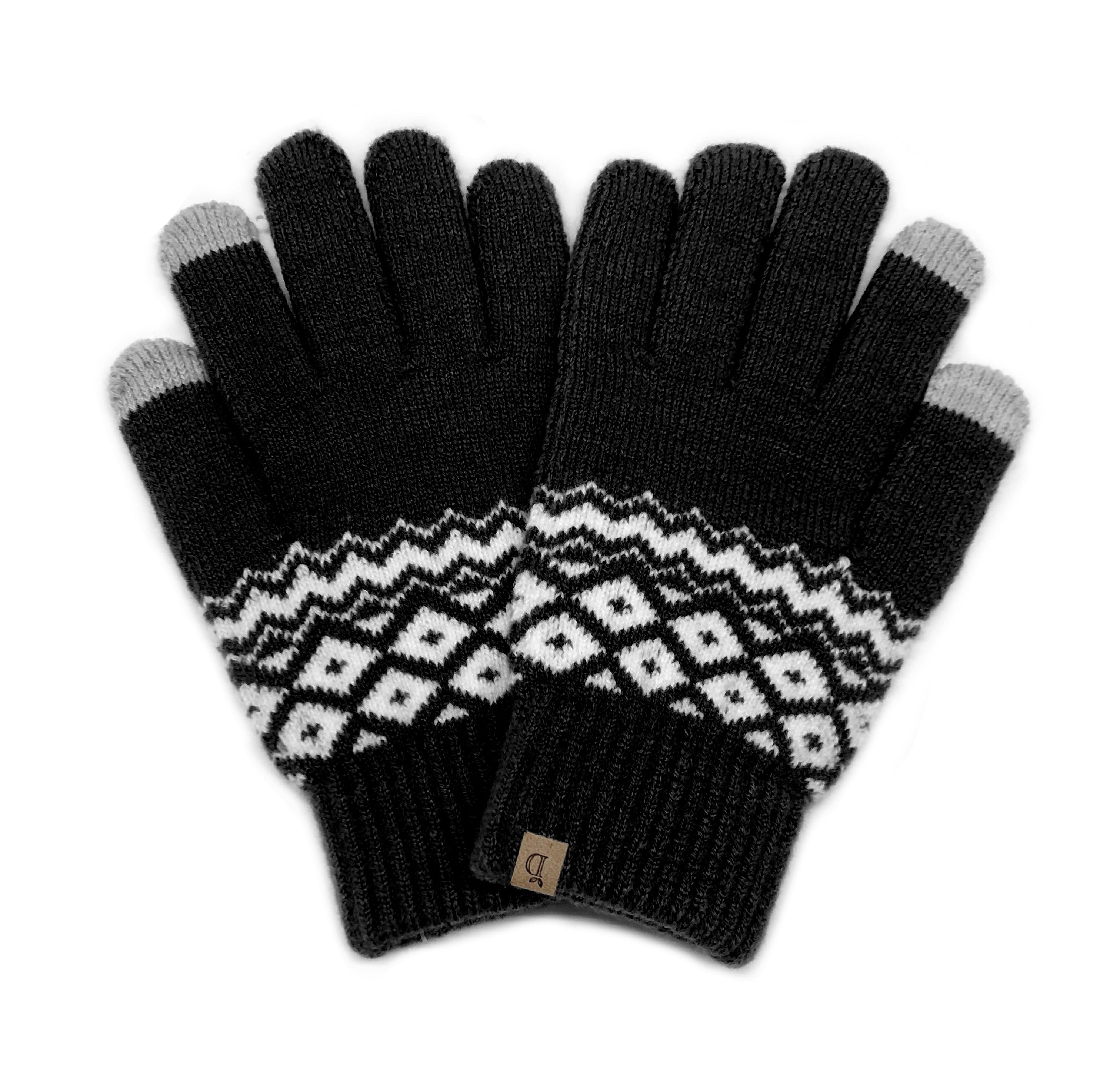 Geometric Patterned Touch Gloves - Charming Charlie