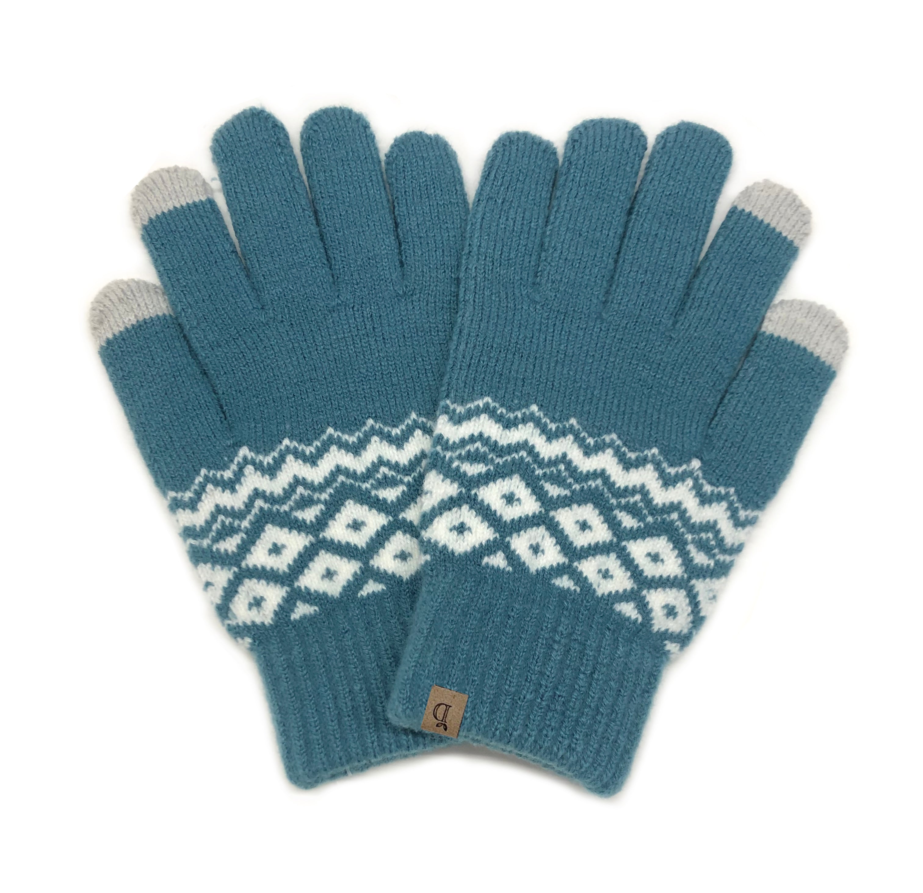 Geometric Patterned Touch Gloves - Charming Charlie