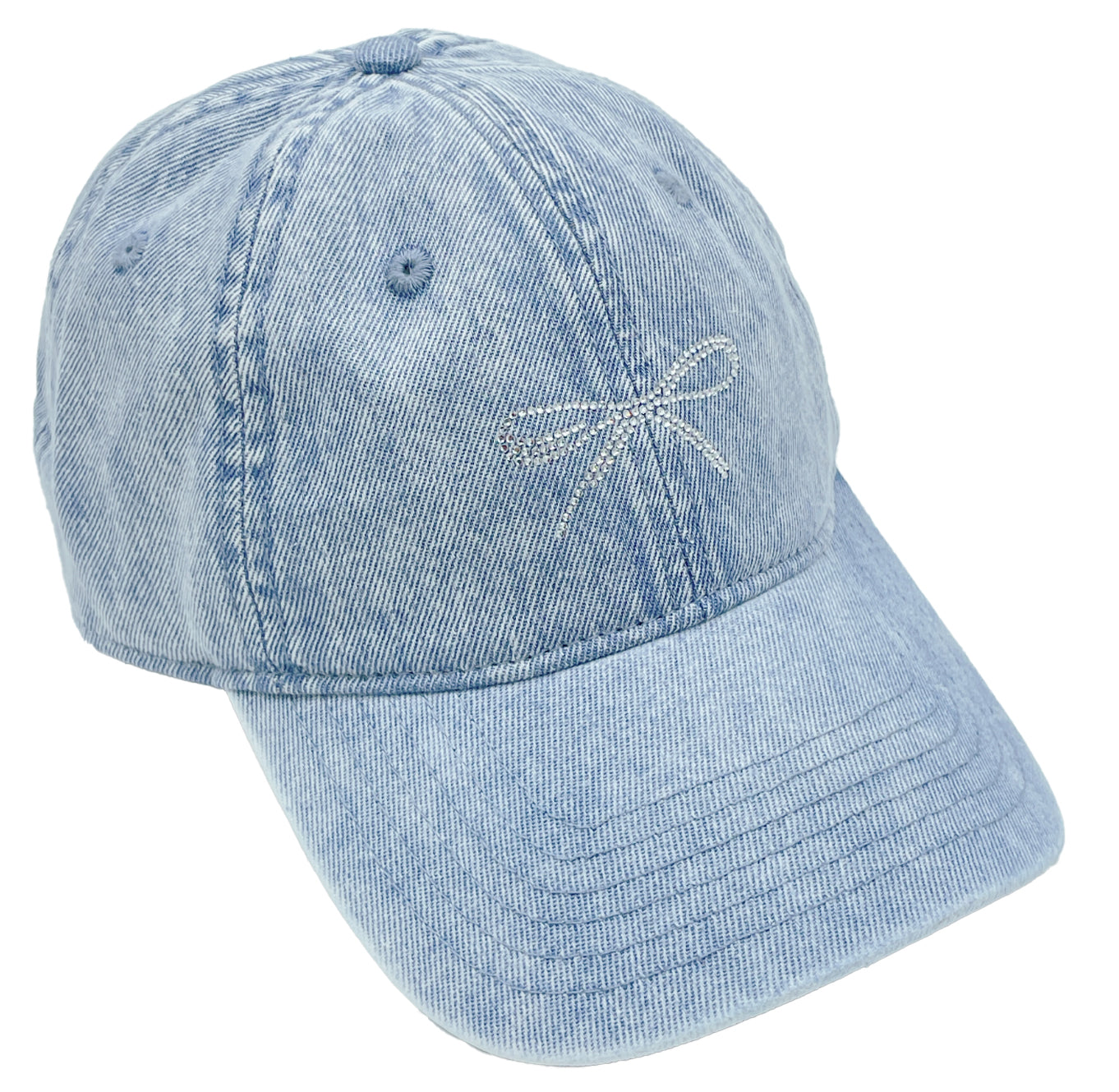 Stone Bow Denim Baseball Cap - Charming Charlie