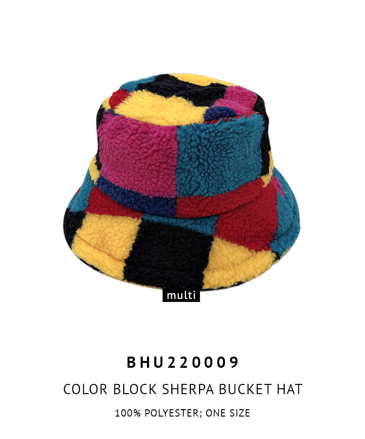 Color Block Sherpa Bucket Hat - Charming Charlie