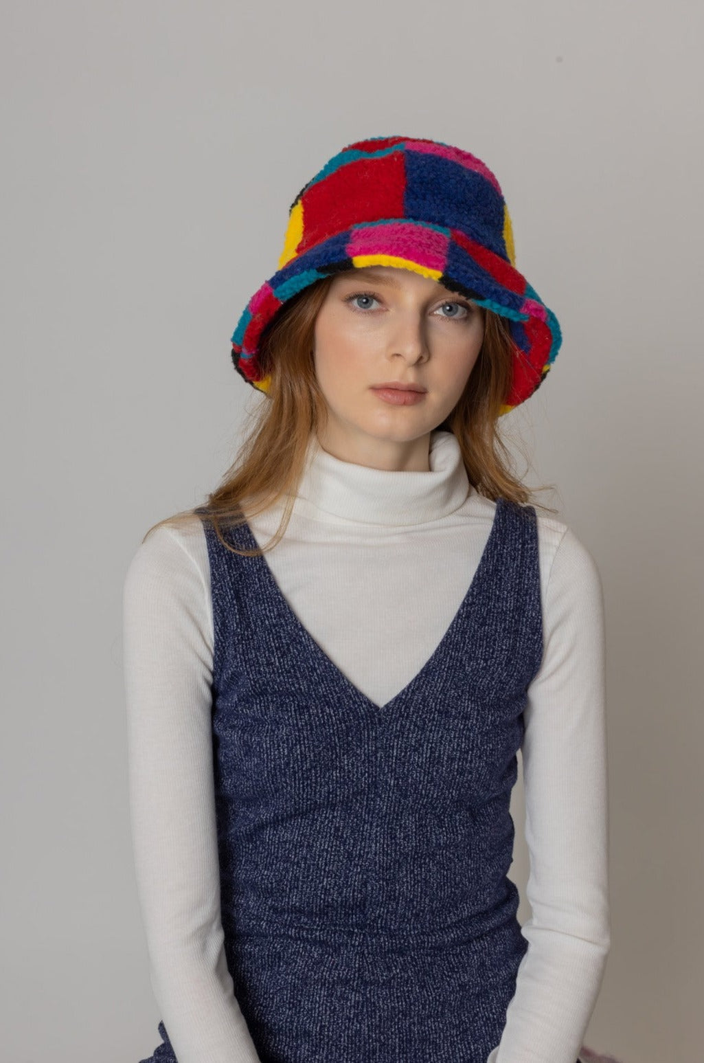 Color Block Sherpa Bucket Hat - Charming Charlie