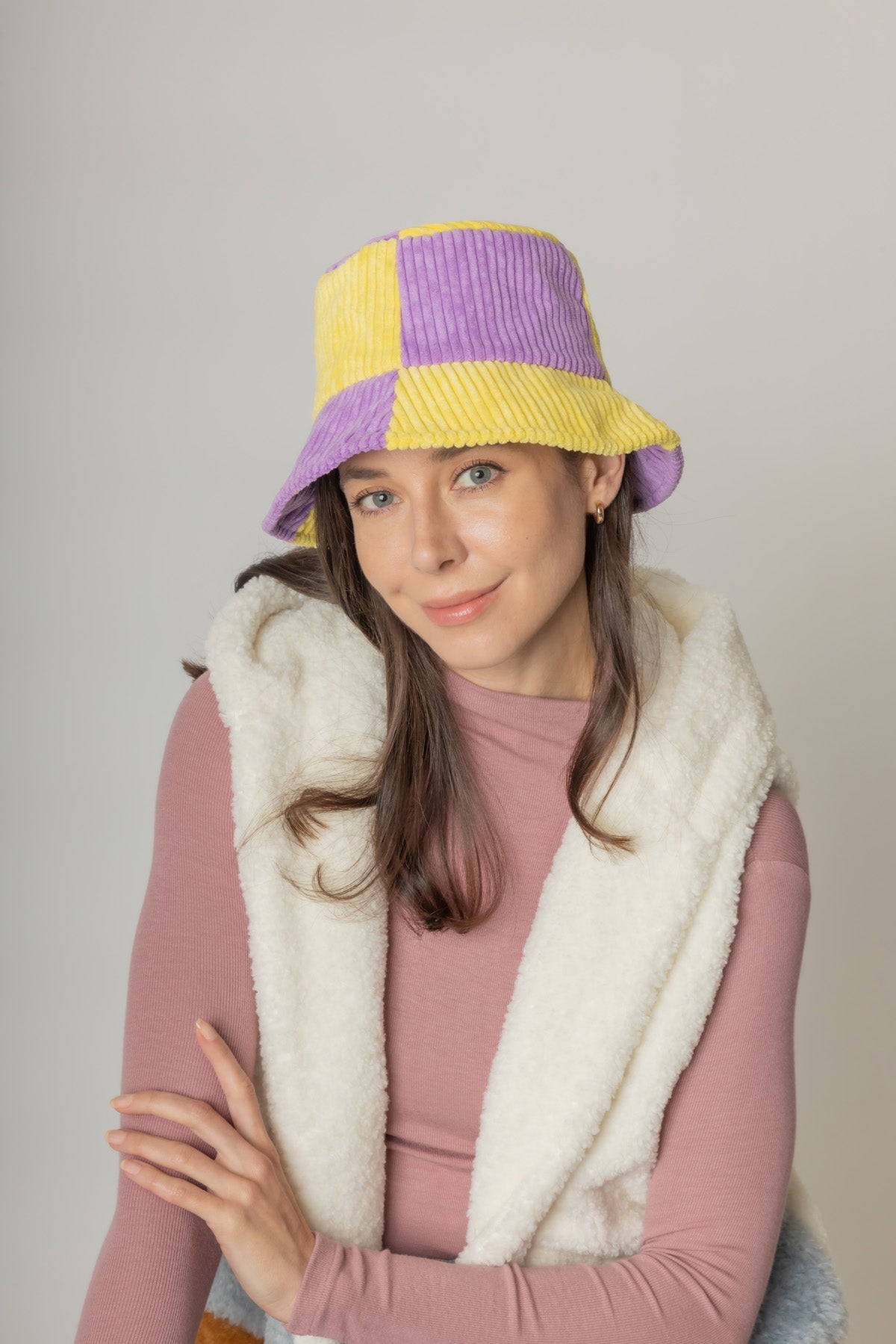 Colorblock Corduroy Bucket Hat - Charming Charlie