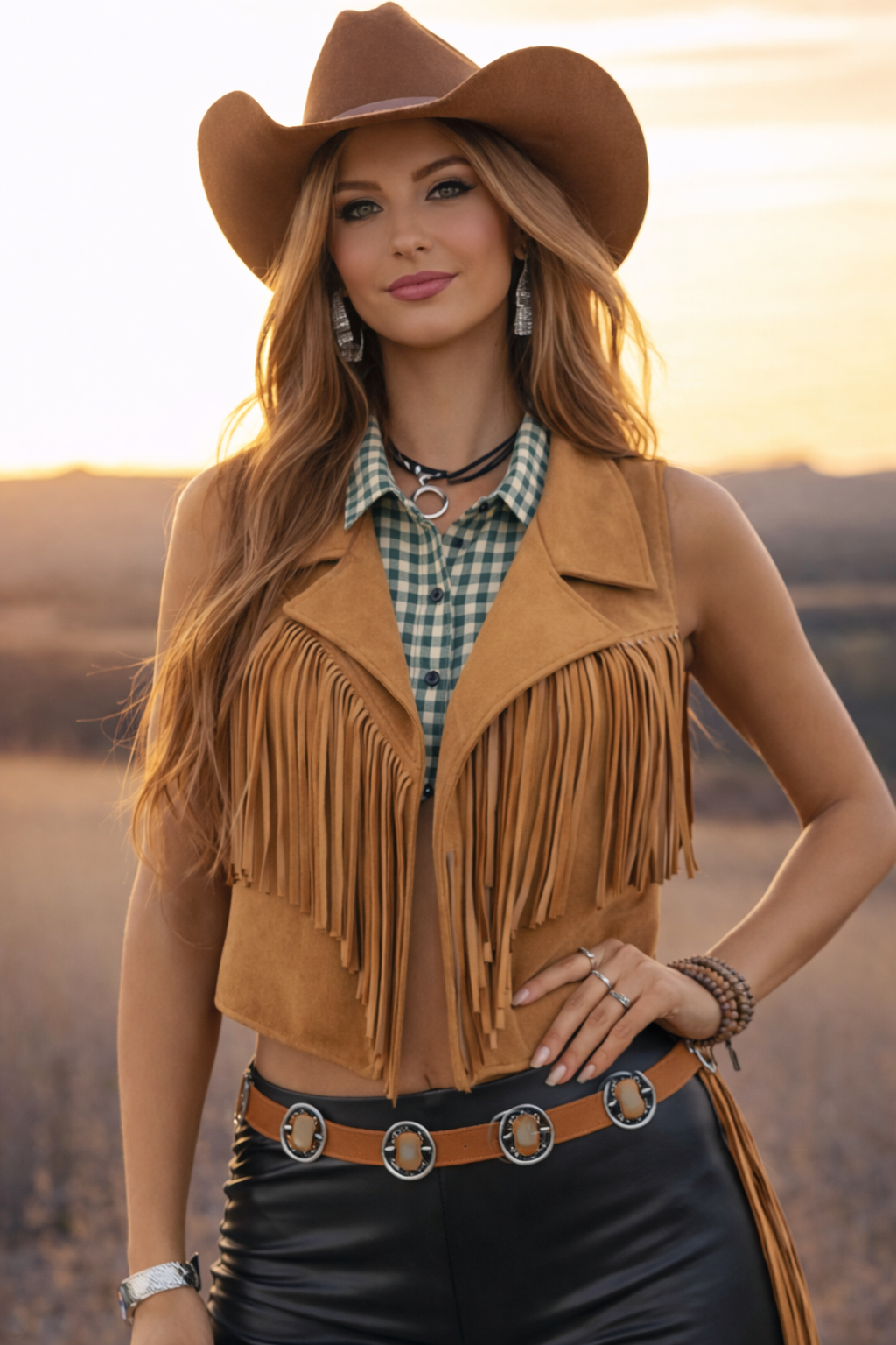 Check Western Collar - Charming Charlie