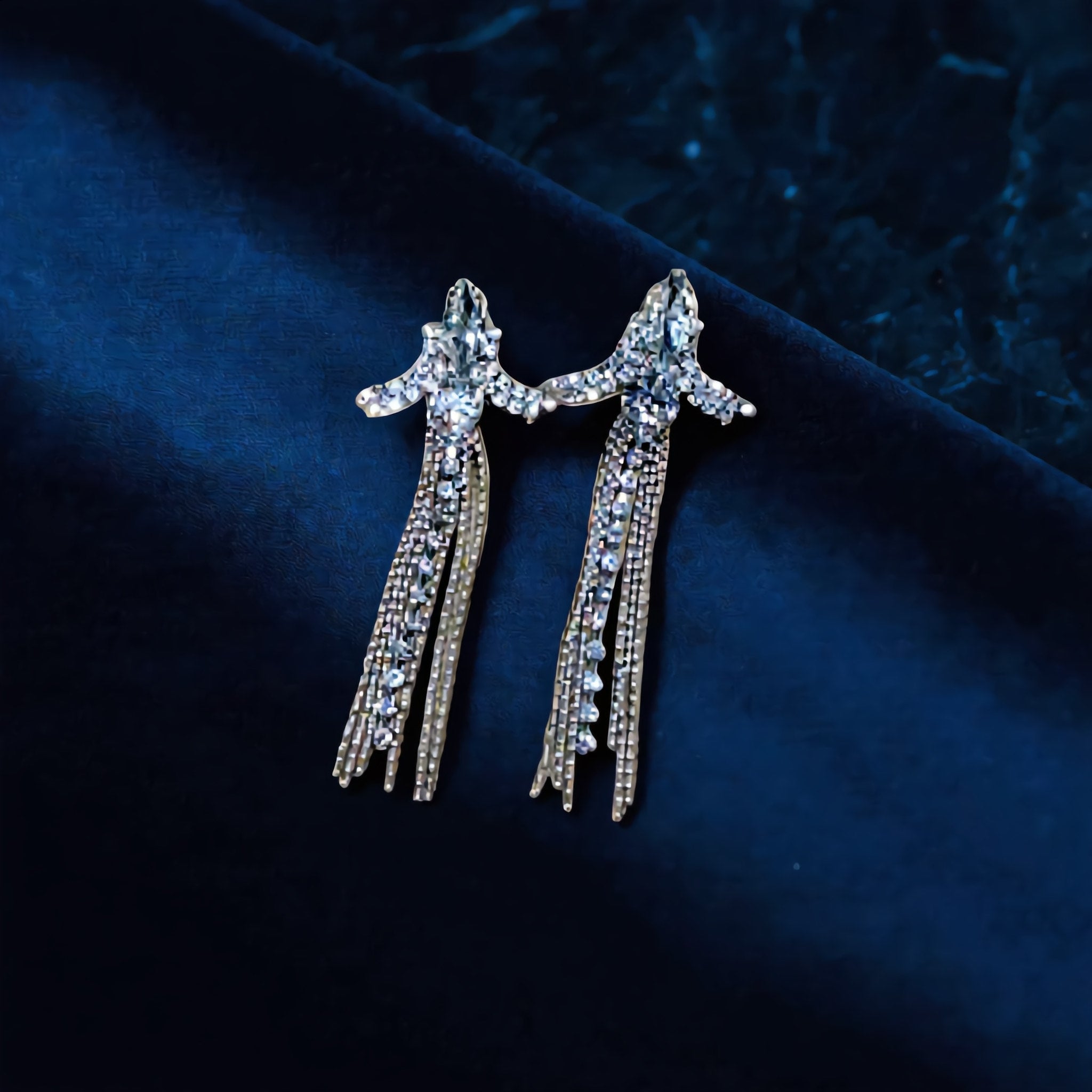 Sparkling Crystal Fringe Dangle Earrings - Charming Charlie