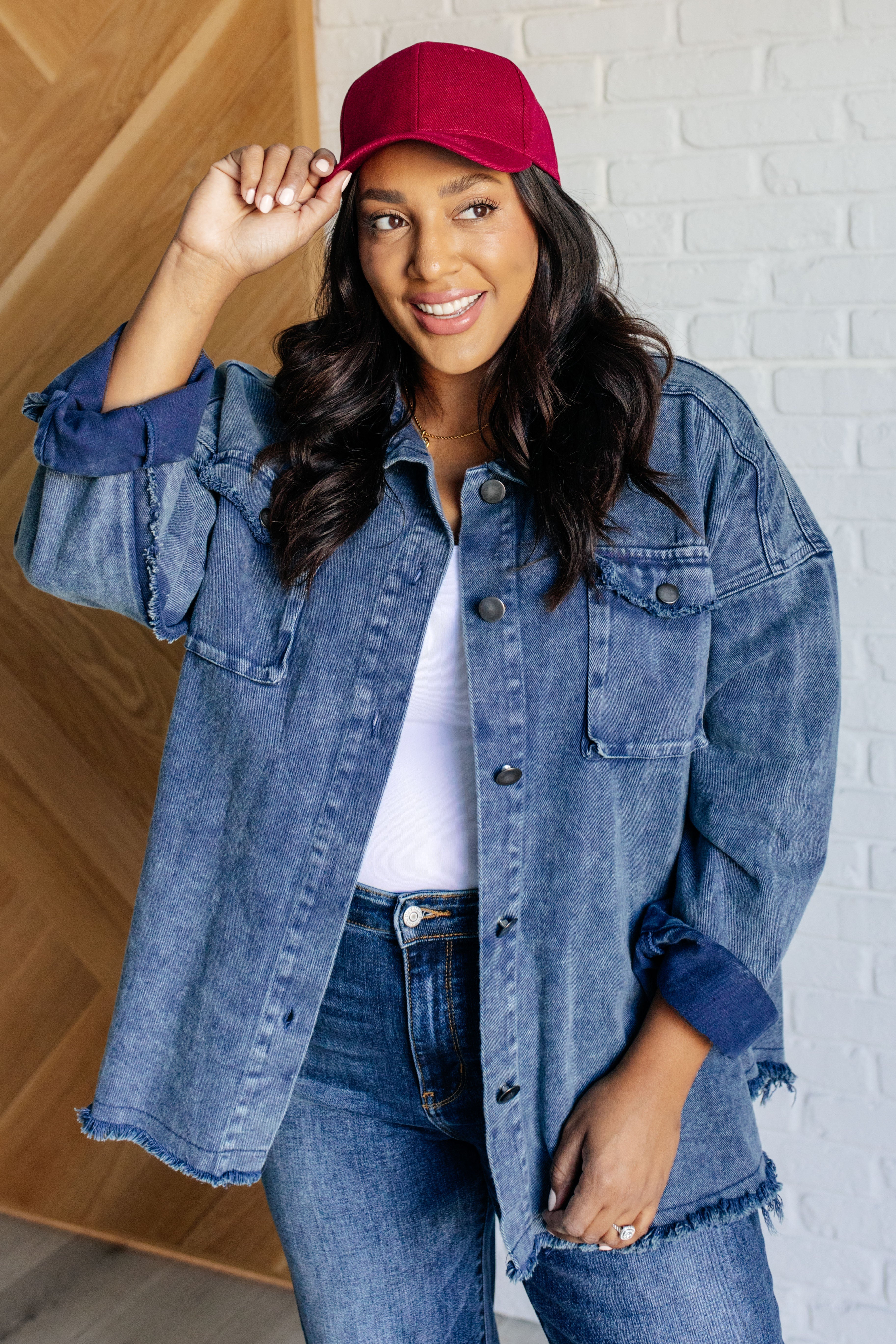 Basic Babe Ball Cap in Wine - Charming Charlie