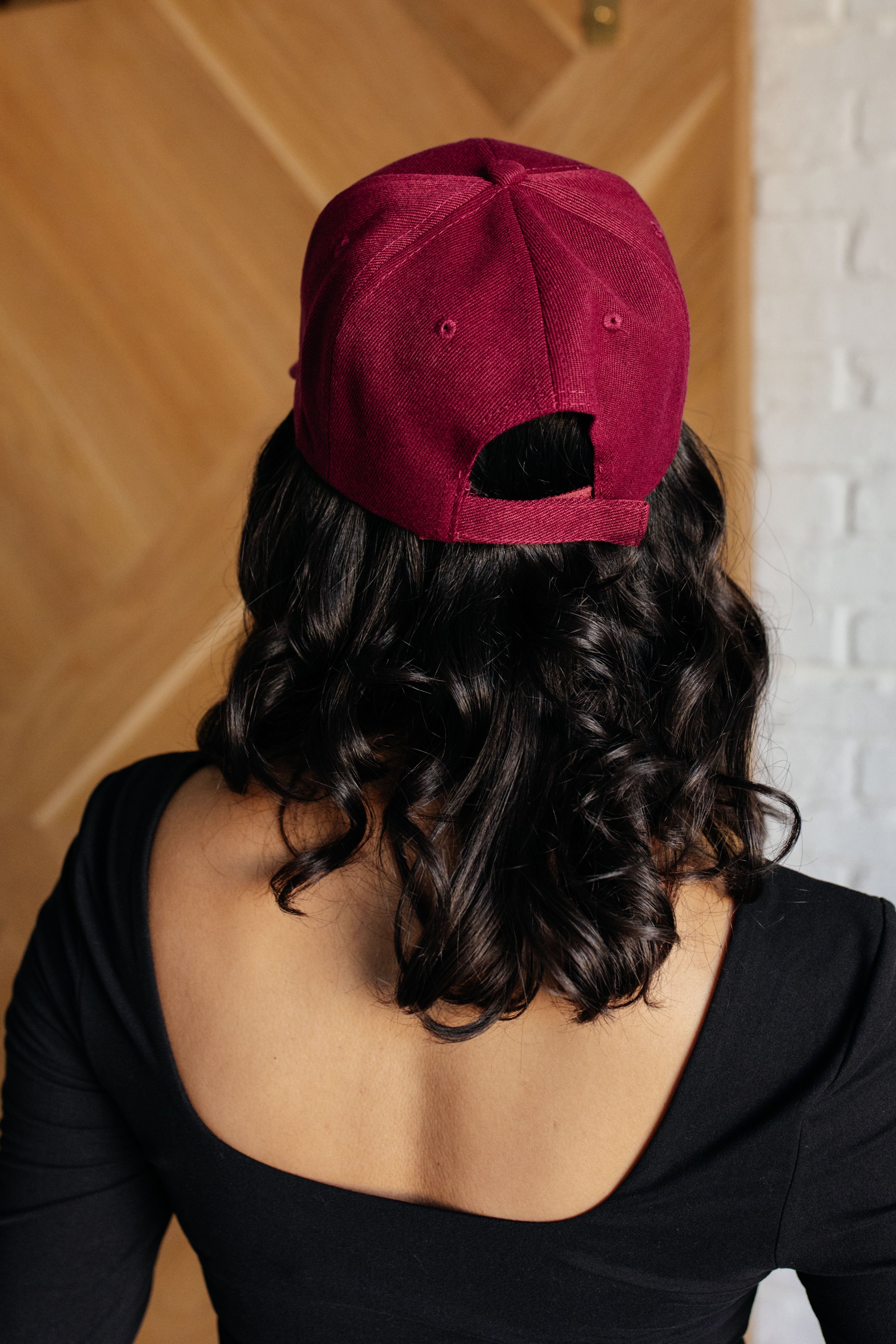 Basic Babe Ball Cap in Wine - Charming Charlie