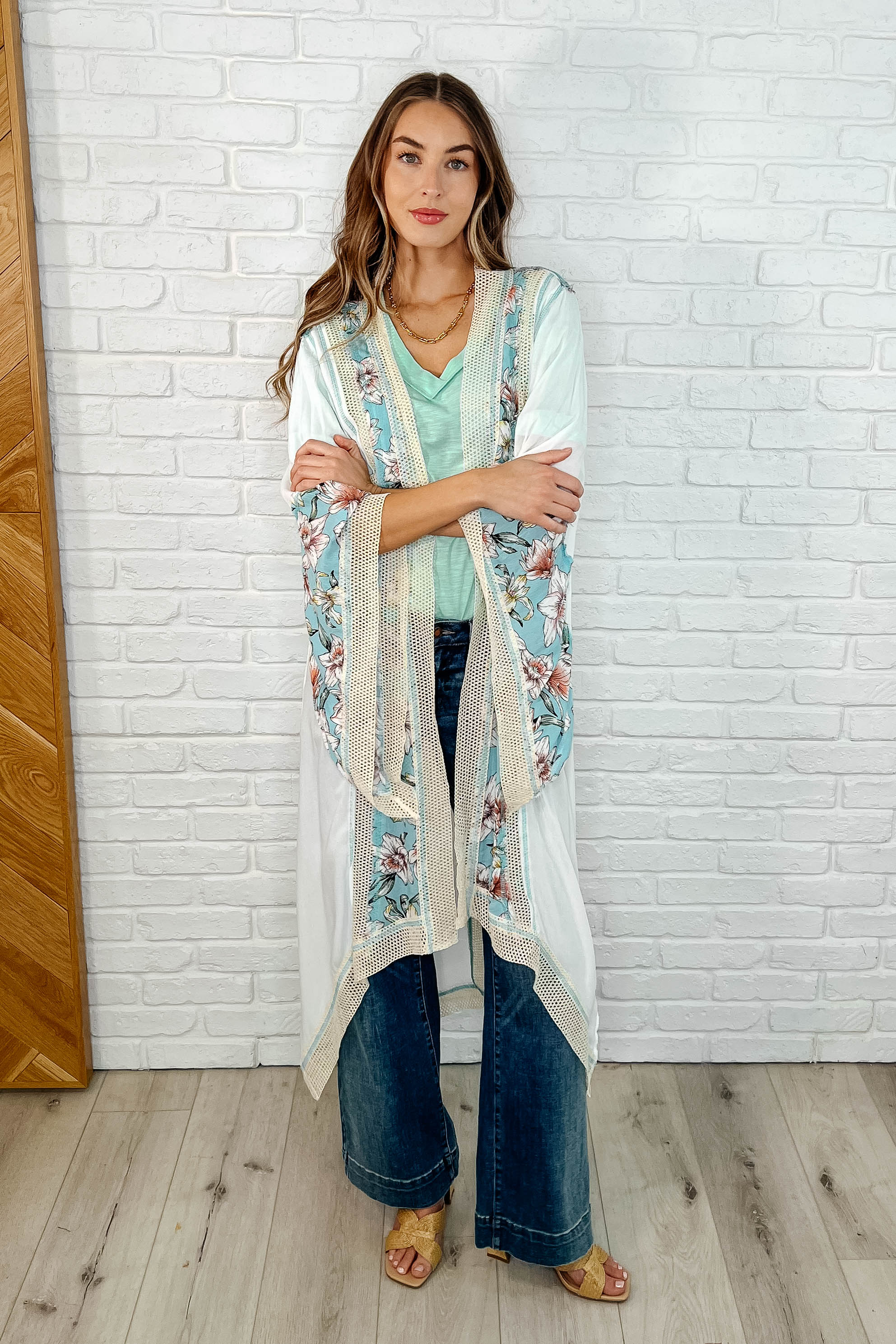 Basic Instinct Drop Shoulder V-Neck Tee in Mint - Charming Charlie