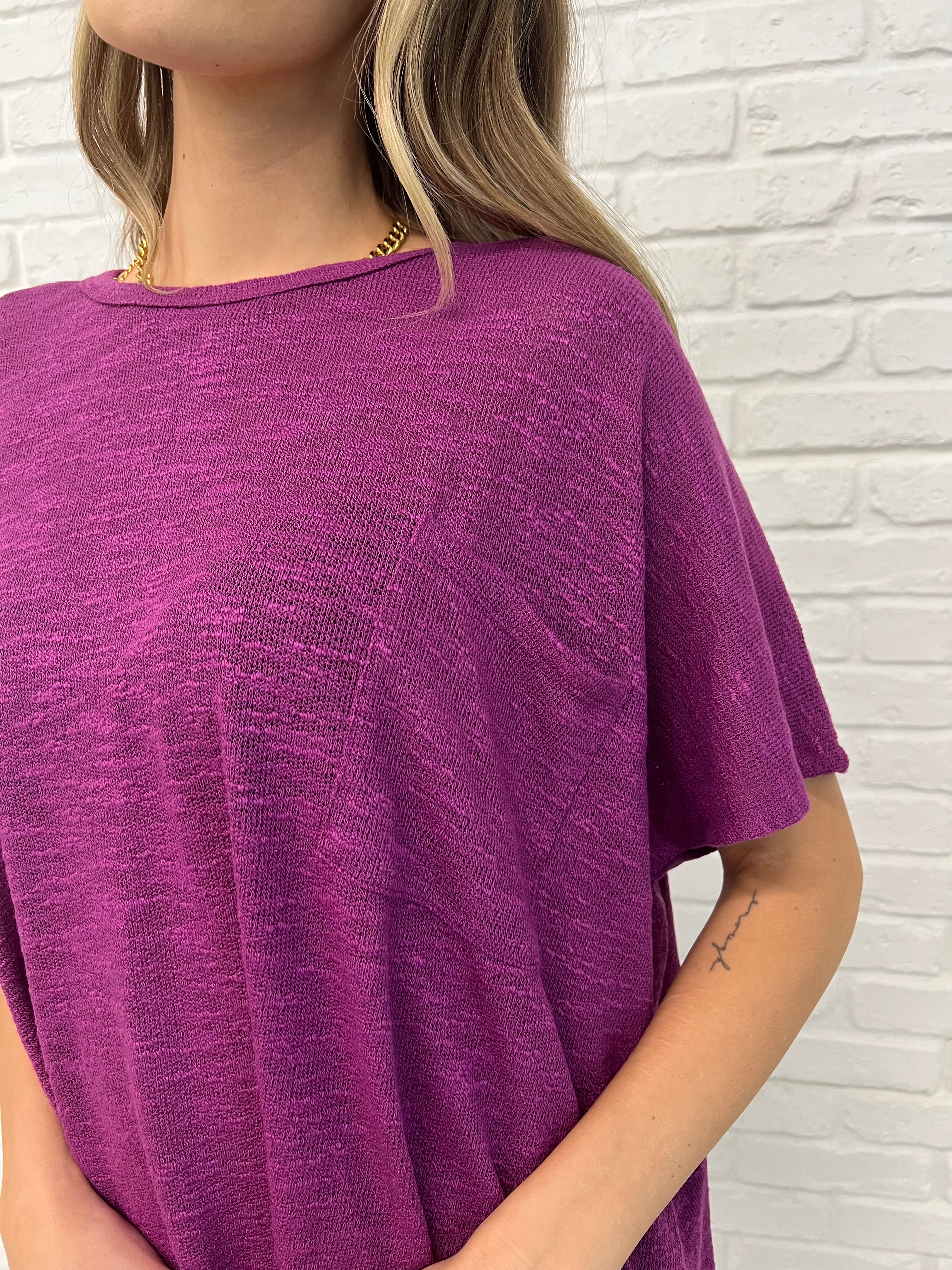 Basically Flowing Dolman Sleeve Top in Lt Plum - Charming Charlie