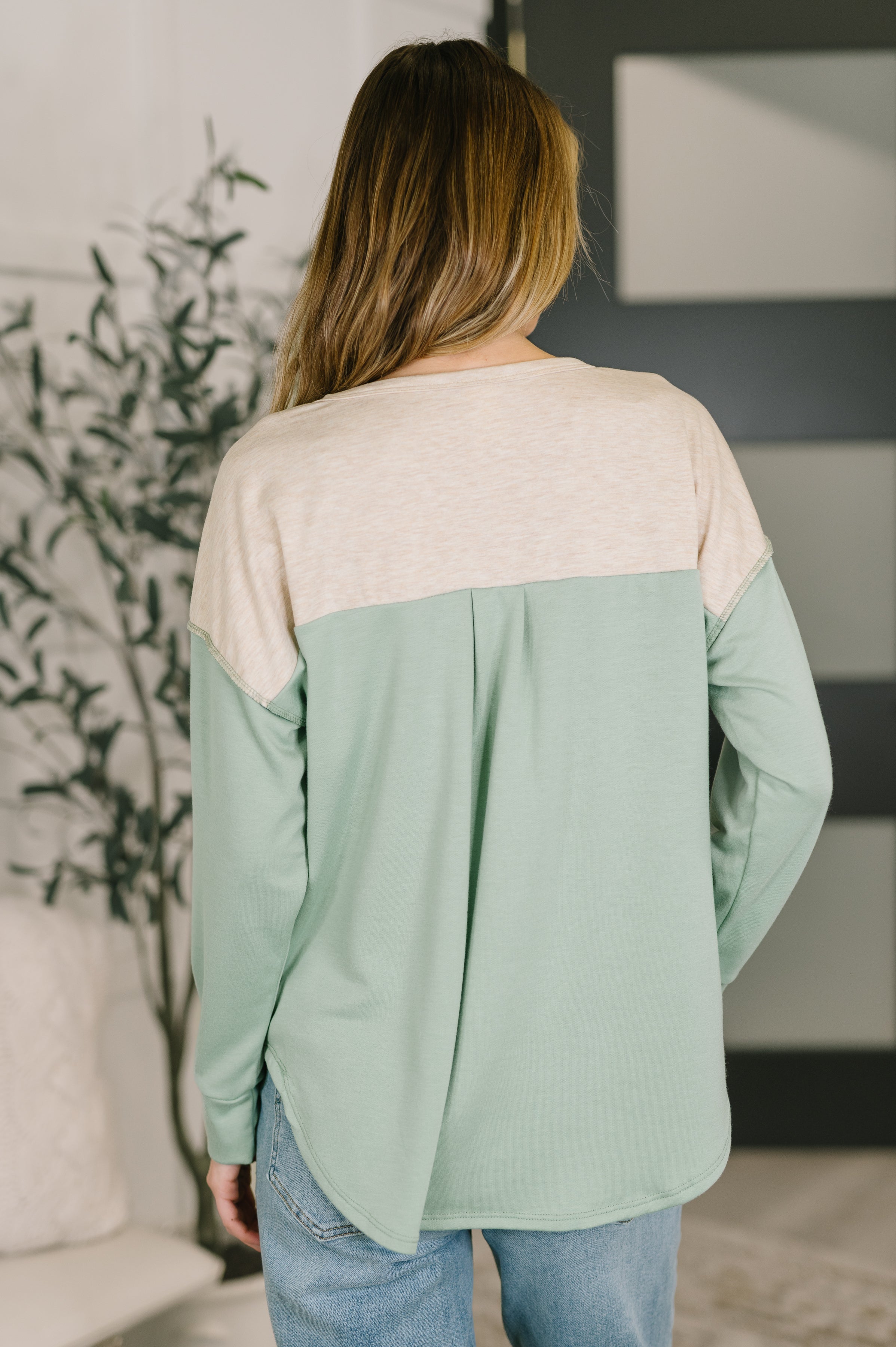 Because I Can Drop Shoulder Henley Top - Charming Charlie