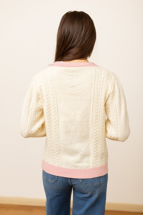 Beige and Pink Nutcracker Sweater - Charming Charlie