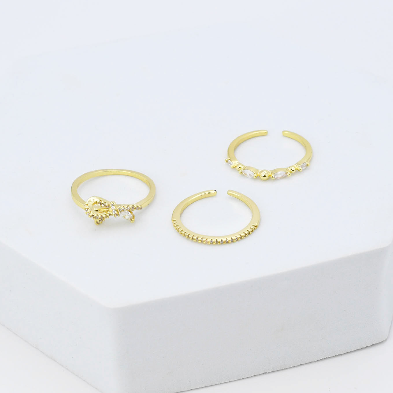 Belle Bow Ring Set - Charming Charlie