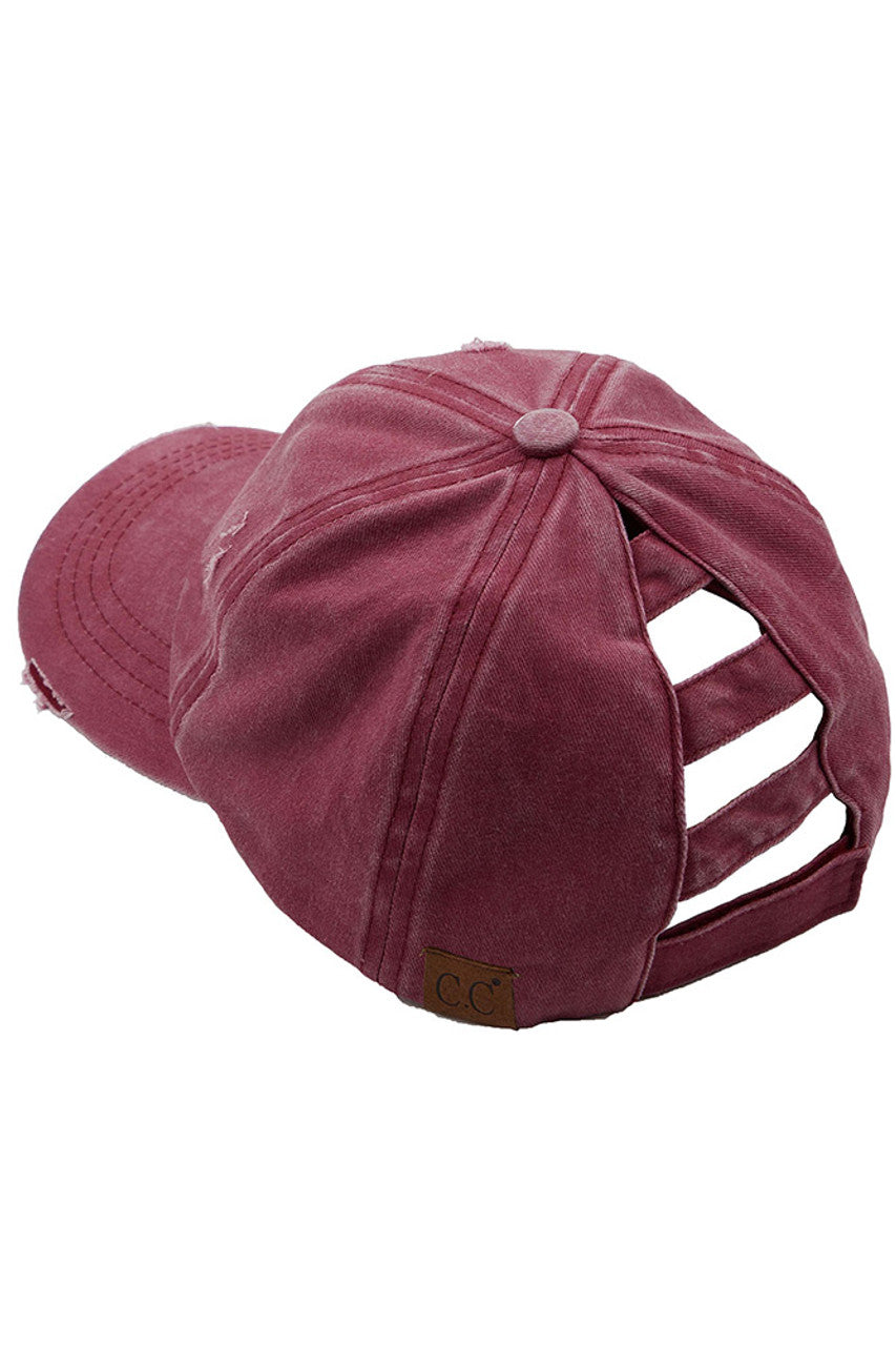 berry-C.C Baseball Ponycap is a must-have accessory for any active or trendy individual. Made by C.C, a trusted name in fashion, this cap features a classic baseball design with a unique ponytail opening at the back to keep hair in place while on the go. Stay stylish and practical with this versatile cap.