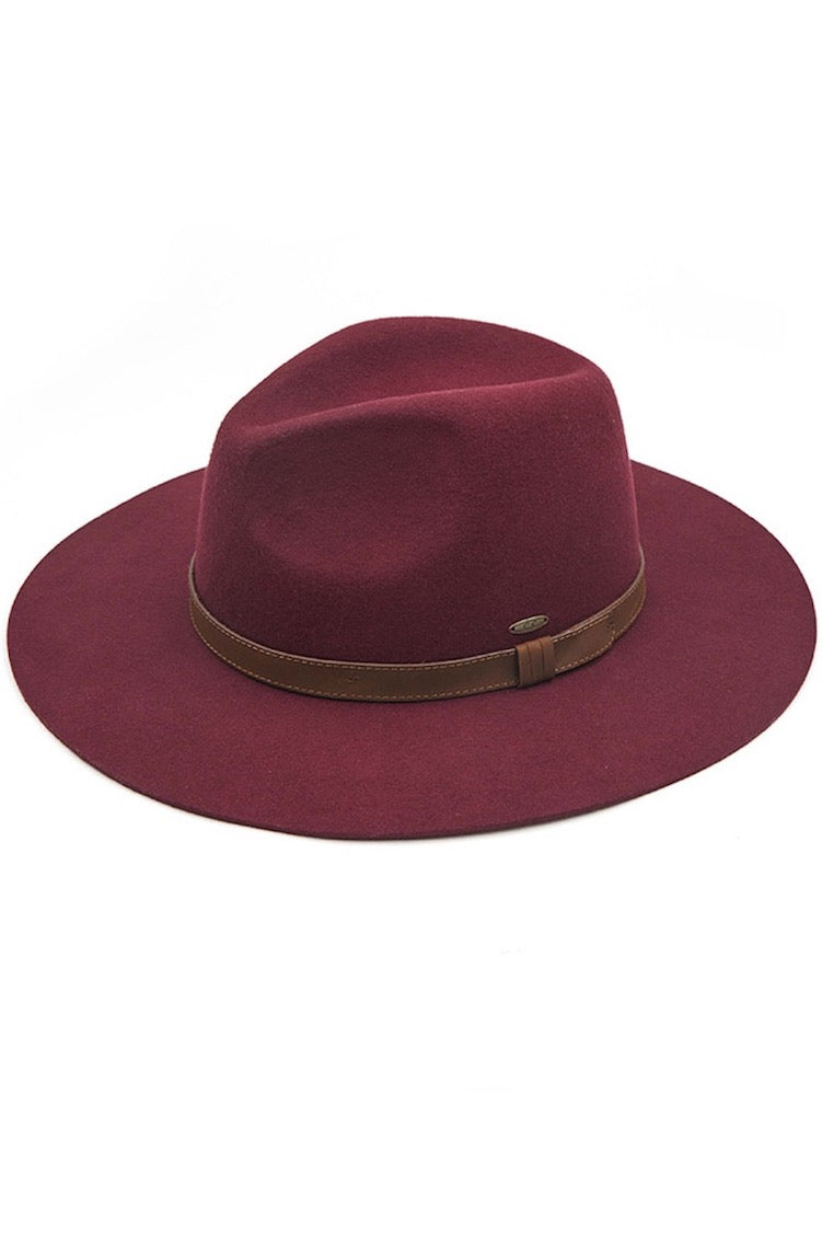 Berry C.C Wool Felt Detailed Panama Summer Sun Hat With Strap Banded Trim; Unique, timeless & classic Summer Sun Fedora Hat has a ribbon band trim material accent. Trendy Birthday, Holiday Gift, Christmas Gift, Regalo de Navided, Bad hair days, casual everyday wear, Anniversary Gift, Fall Outfit, Cool Fashion Fedora, Valentine's Day Gift