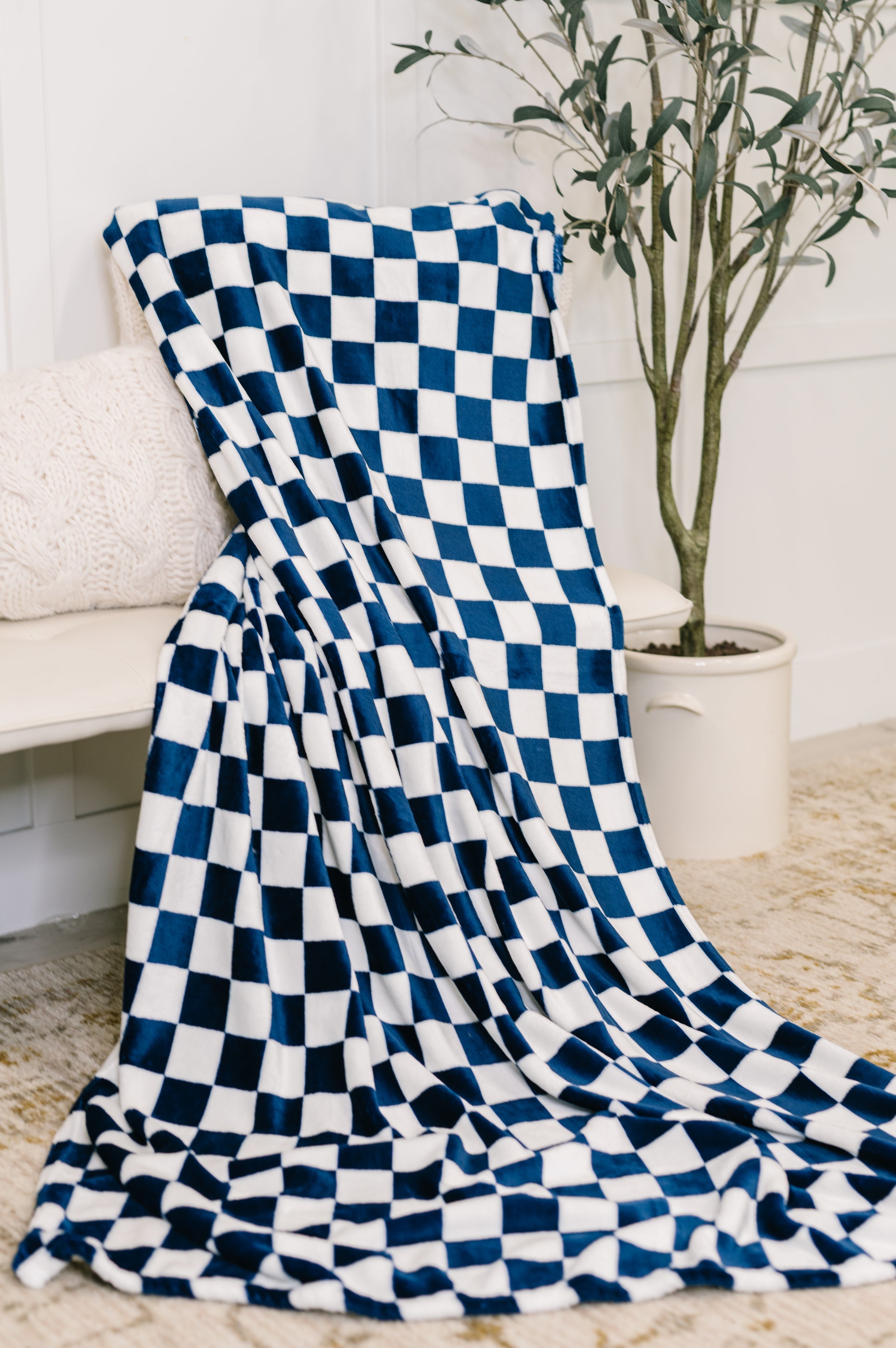 Berry Cozy Checkered Blanket - Charming Charlie