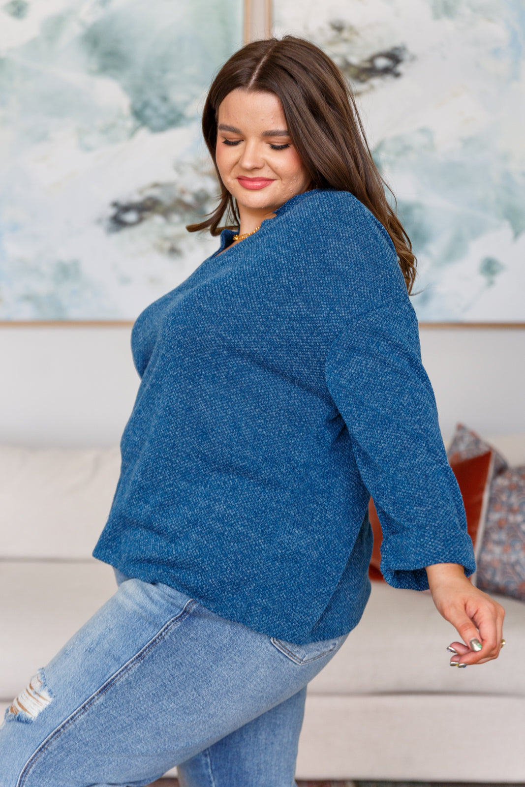 Best Foot Forward V-Neck Pullover - Charming Charlie