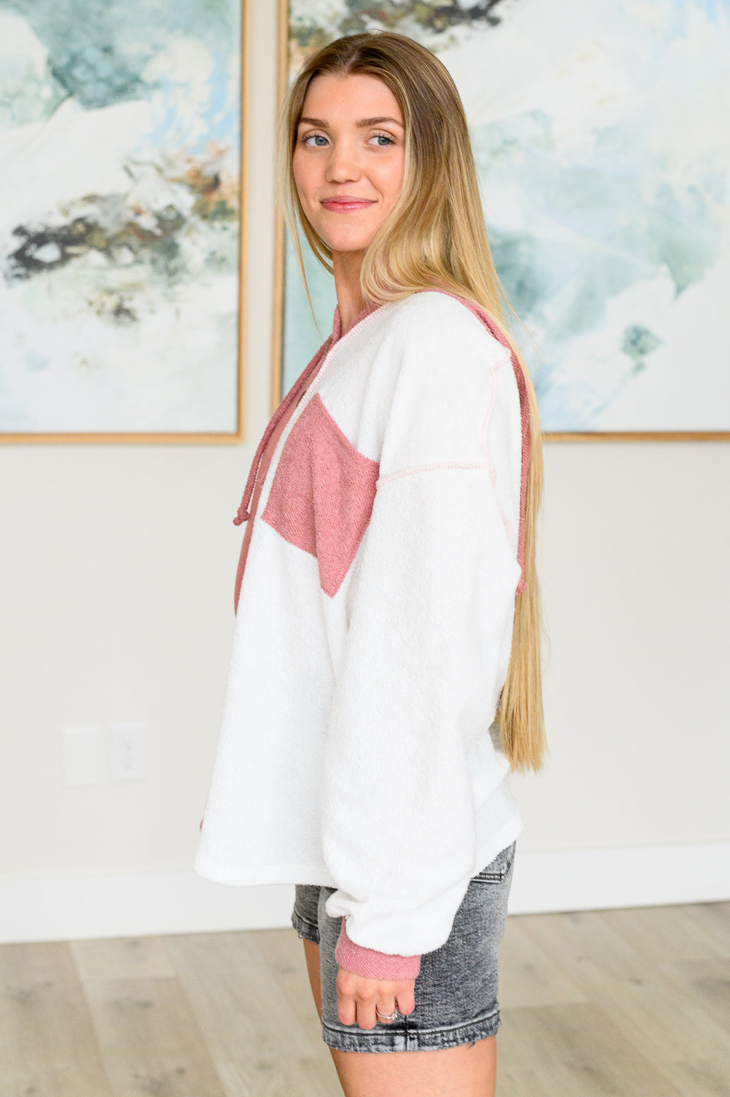 Best On The Block Color Block Hoodie - Charming Charlie