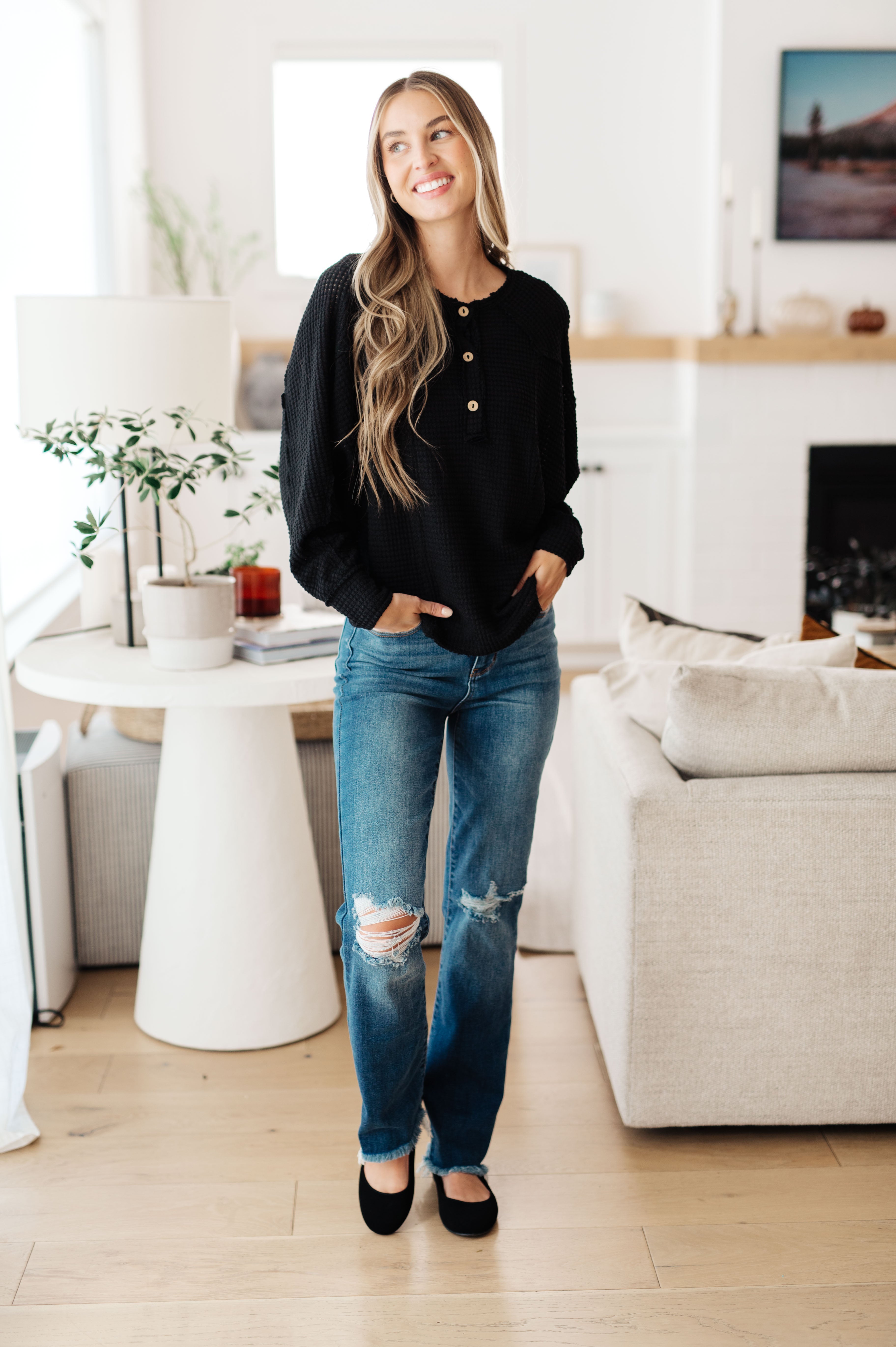 Better Than Best Henley Top - Charming Charlie
