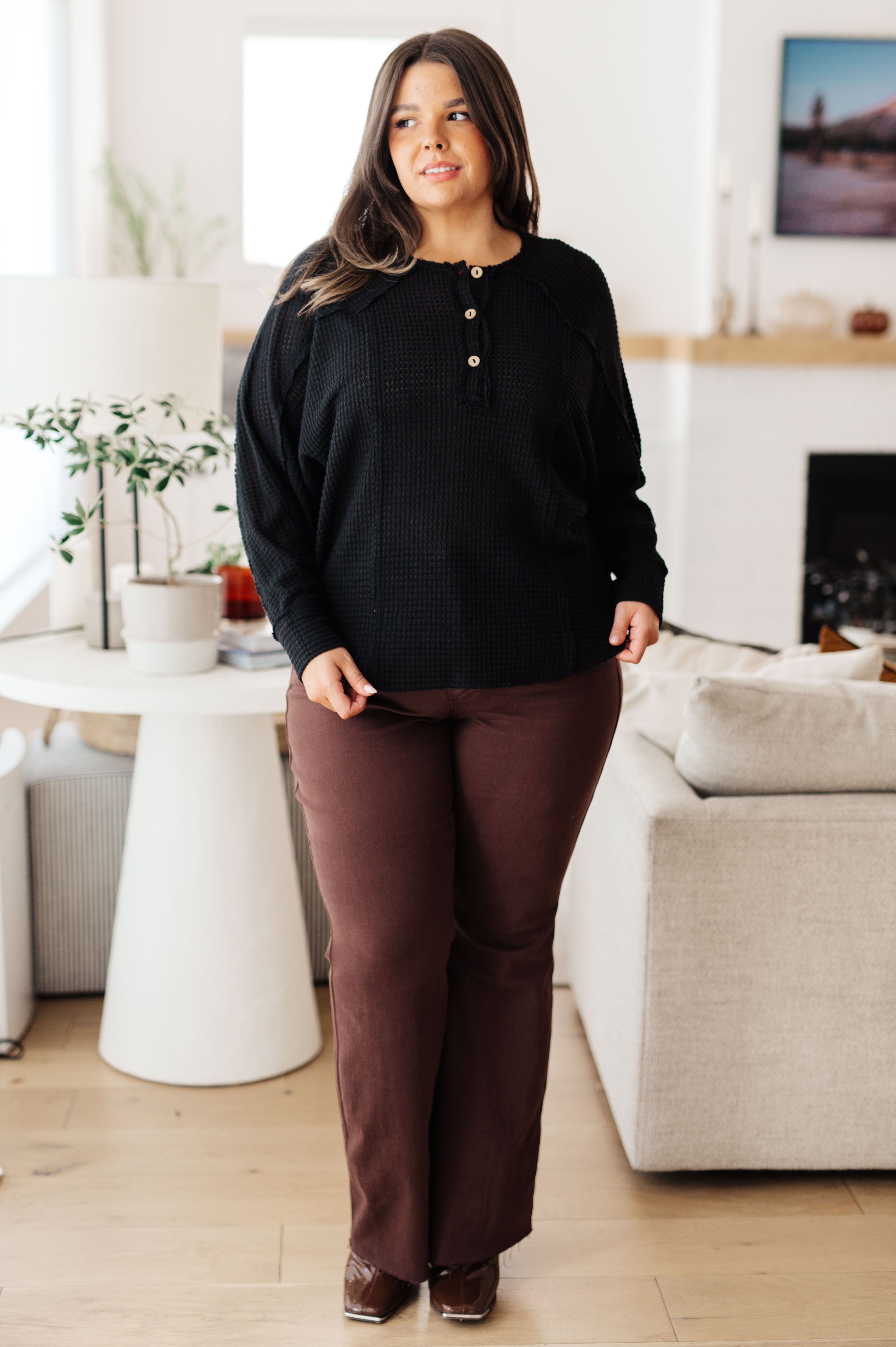 Better Than Best Henley Top - Charming Charlie