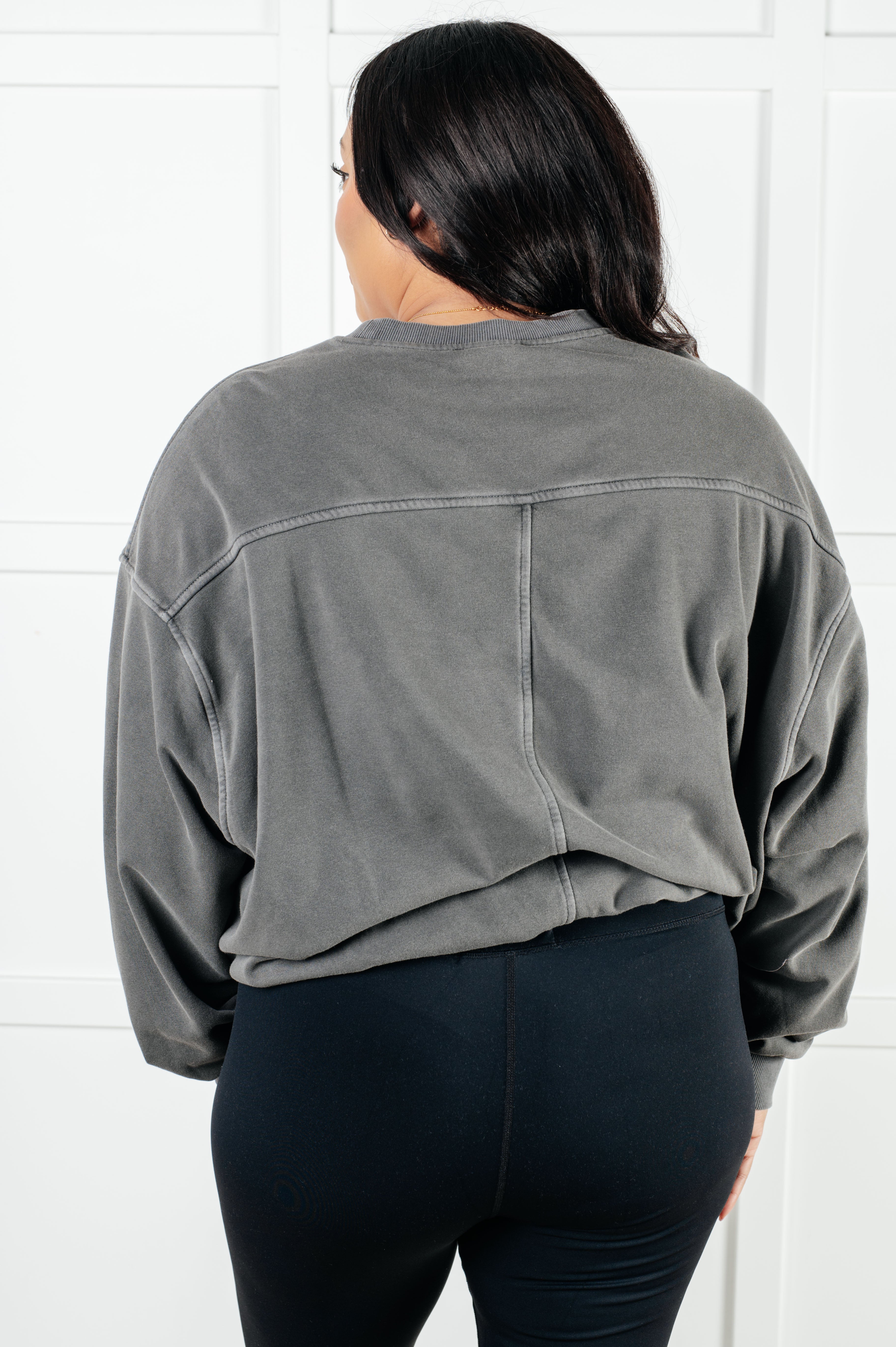 Beyond the Basics Pullover in Ash Black - Charming Charlie