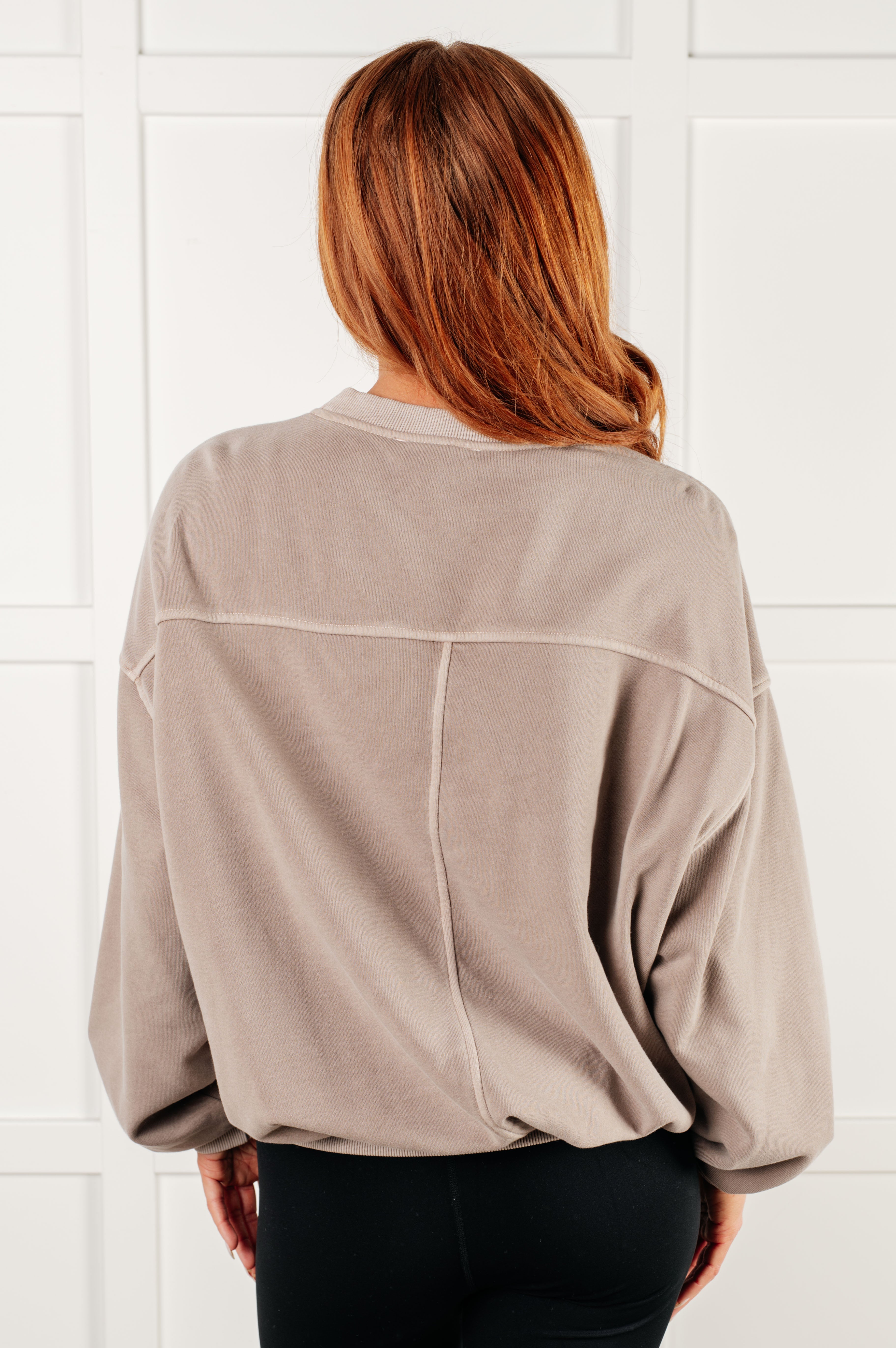 Beyond the Basics Pullover in Ash Mocha - Charming Charlie