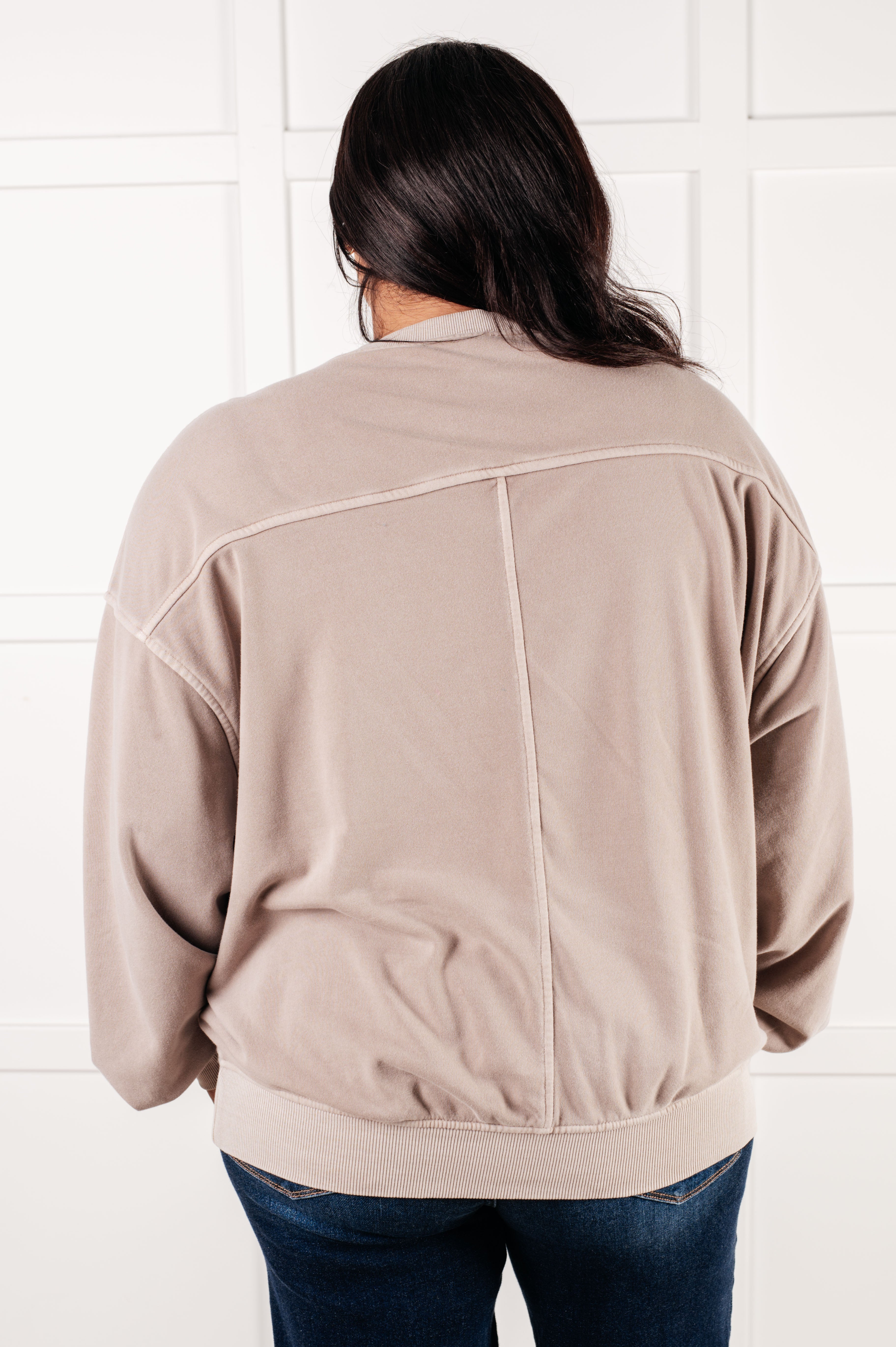 Beyond the Basics Pullover in Ash Mocha - Charming Charlie