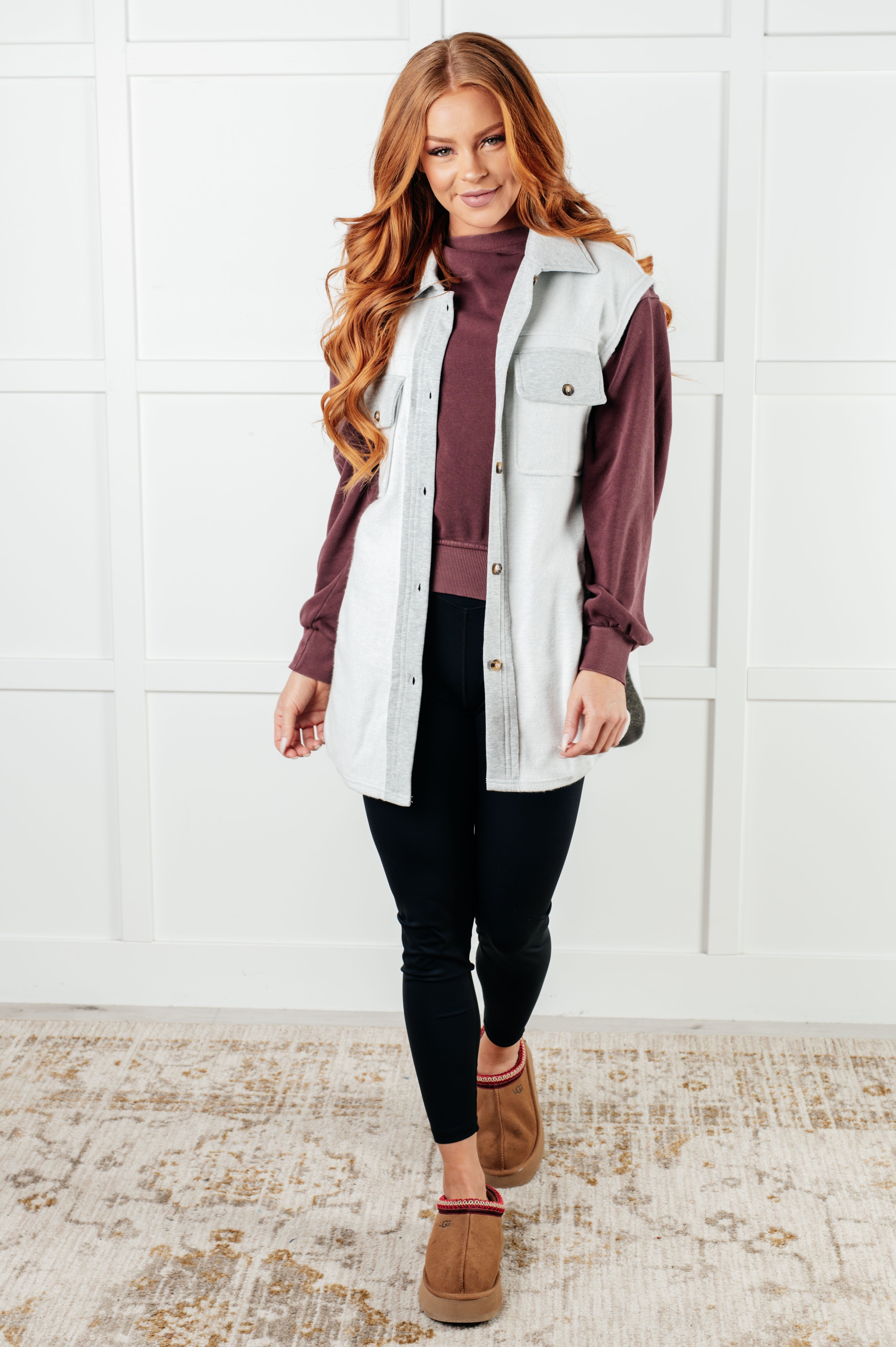 Beyond the Basics Pullover in Eggplant - Charming Charlie