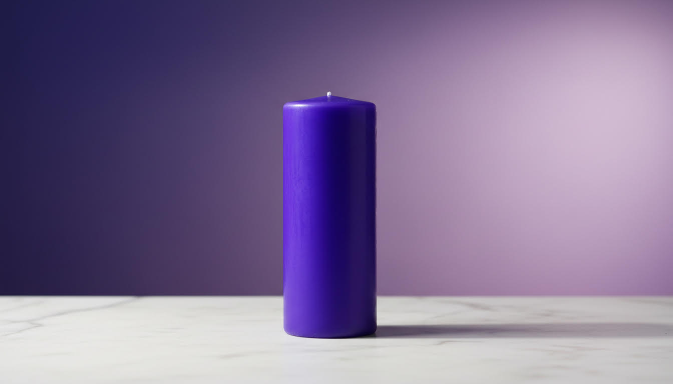 Purple Pillar Candle. Pack of 4 - Charming Charlie