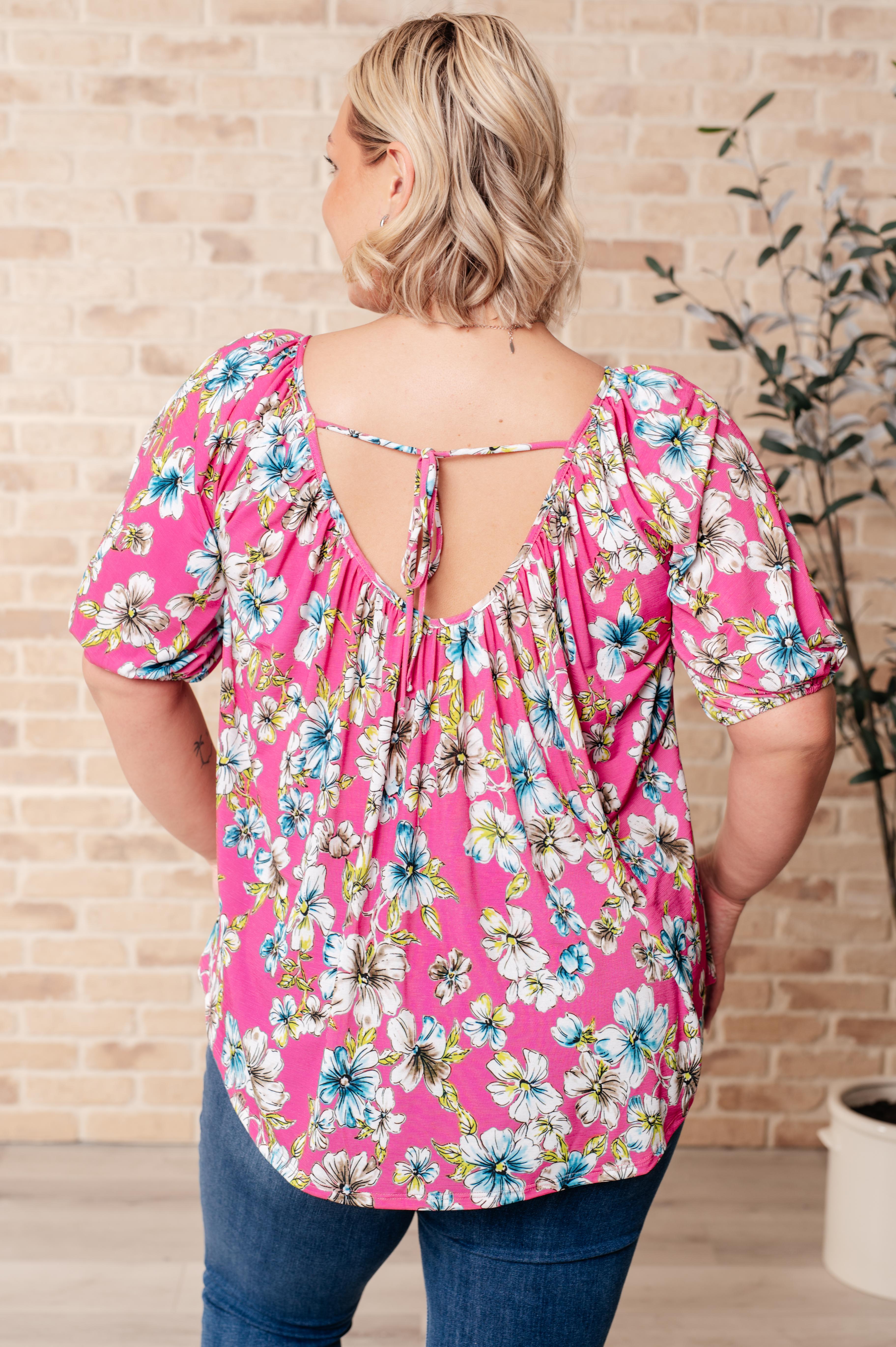Bloom So Bright Floral Top - Charming Charlie
