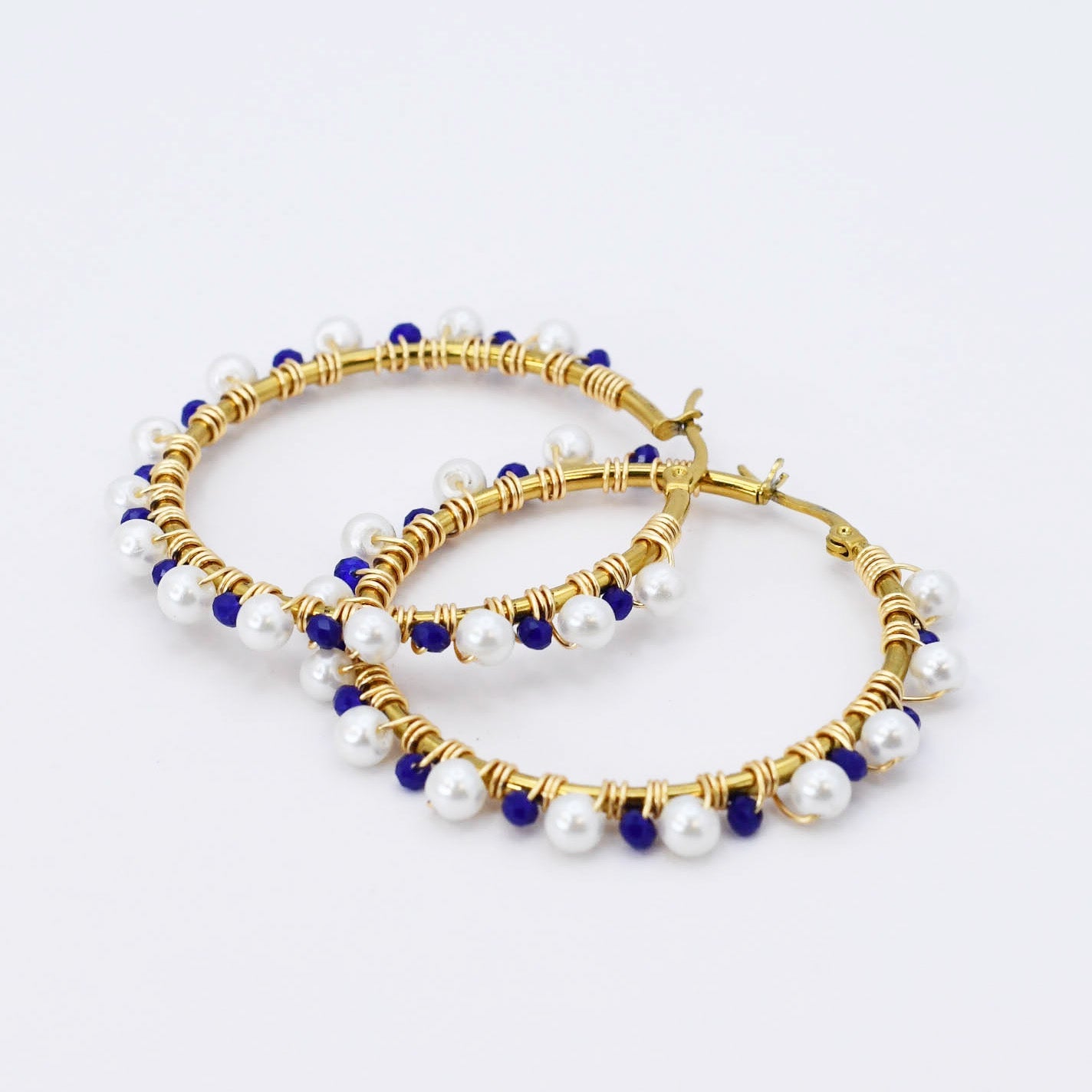 Colorful crystal statement hoop earrings with multicolor beads and sparkling stones, waterproof earrings, tarnish free jewelry, hypoallergenic earrings for sensitive skin, 24k gold dainty earrings, handcrafted gemstone earrings, gold hoop earrings, boutique wholesale earrings, trendy gold jewelry, high quality jewelry gifts