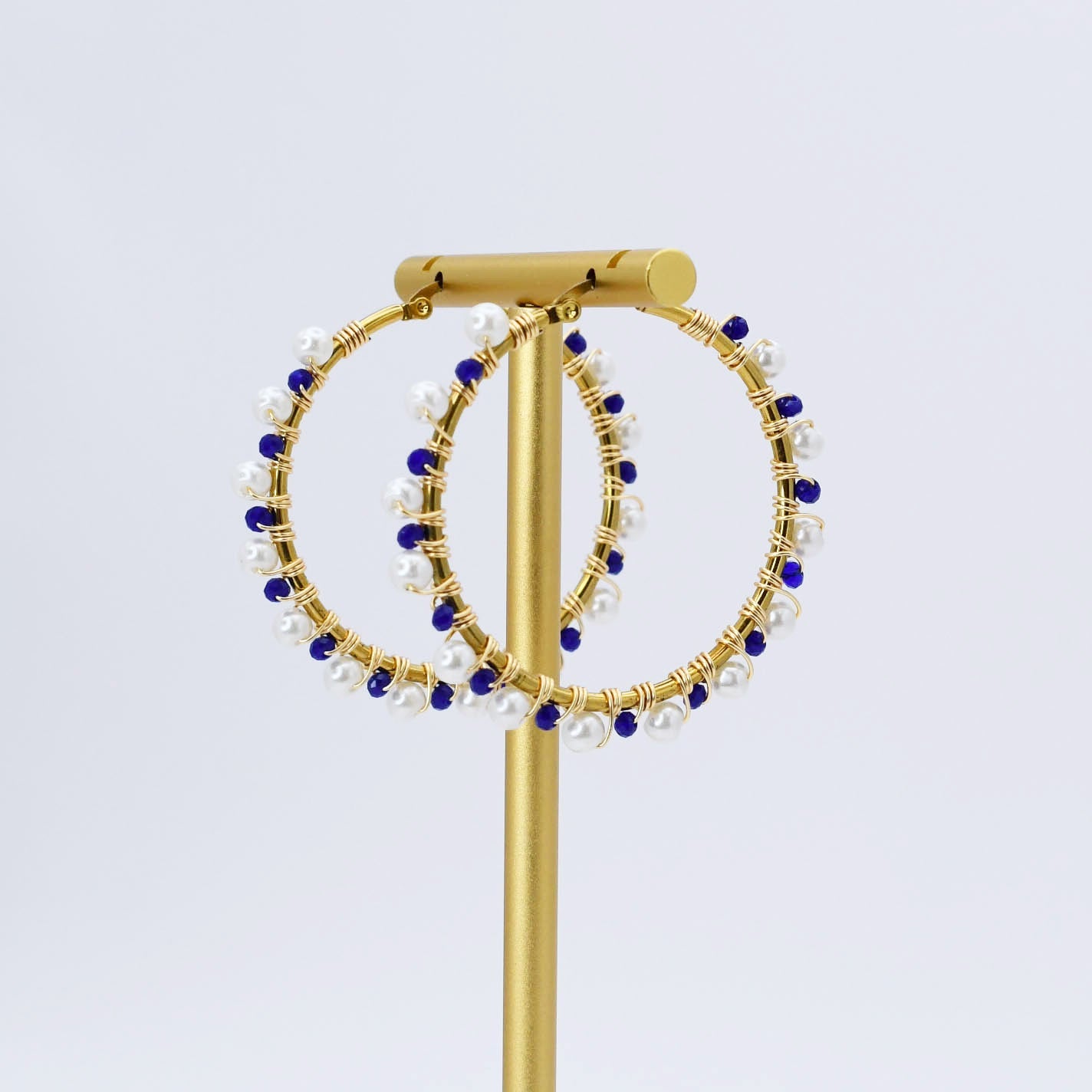 Colorful crystal statement hoop earrings with multicolor beads and sparkling stones, waterproof earrings, tarnish free jewelry, hypoallergenic earrings for sensitive skin, 24k gold dainty earrings, handcrafted gemstone earrings, gold hoop earrings, boutique wholesale earrings, trendy gold jewelry, high quality jewelry gifts