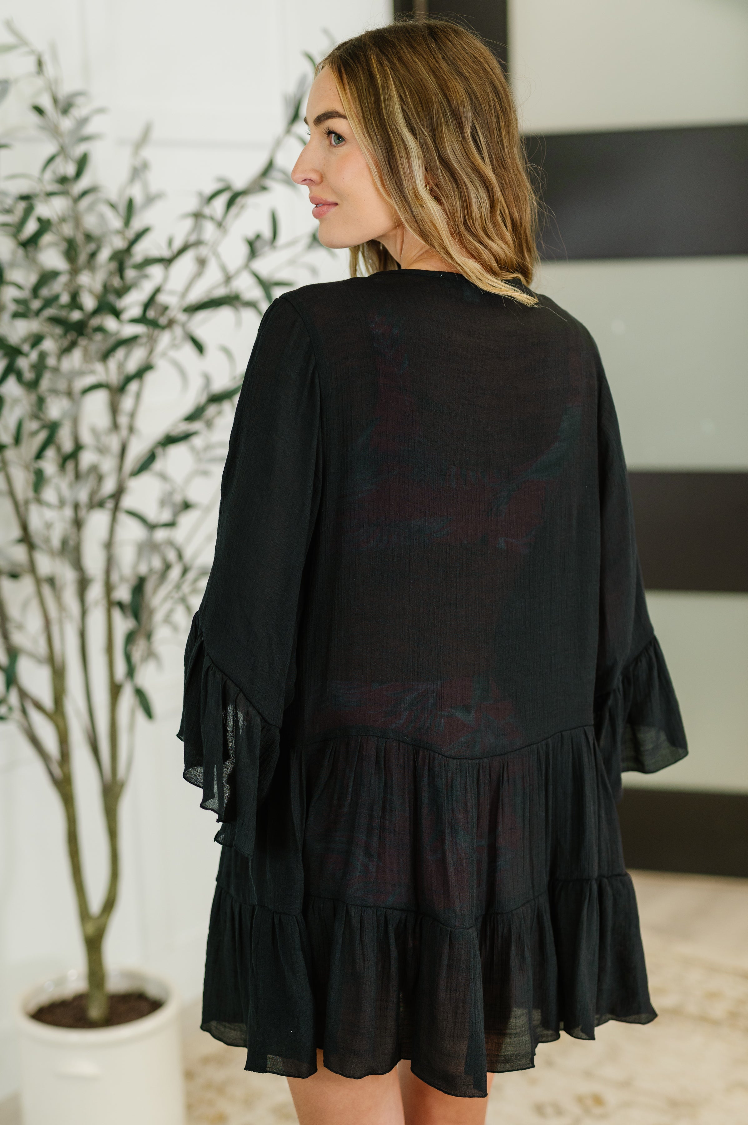 Boheme Bay Swim Cover Up in Black - Charming Charlie