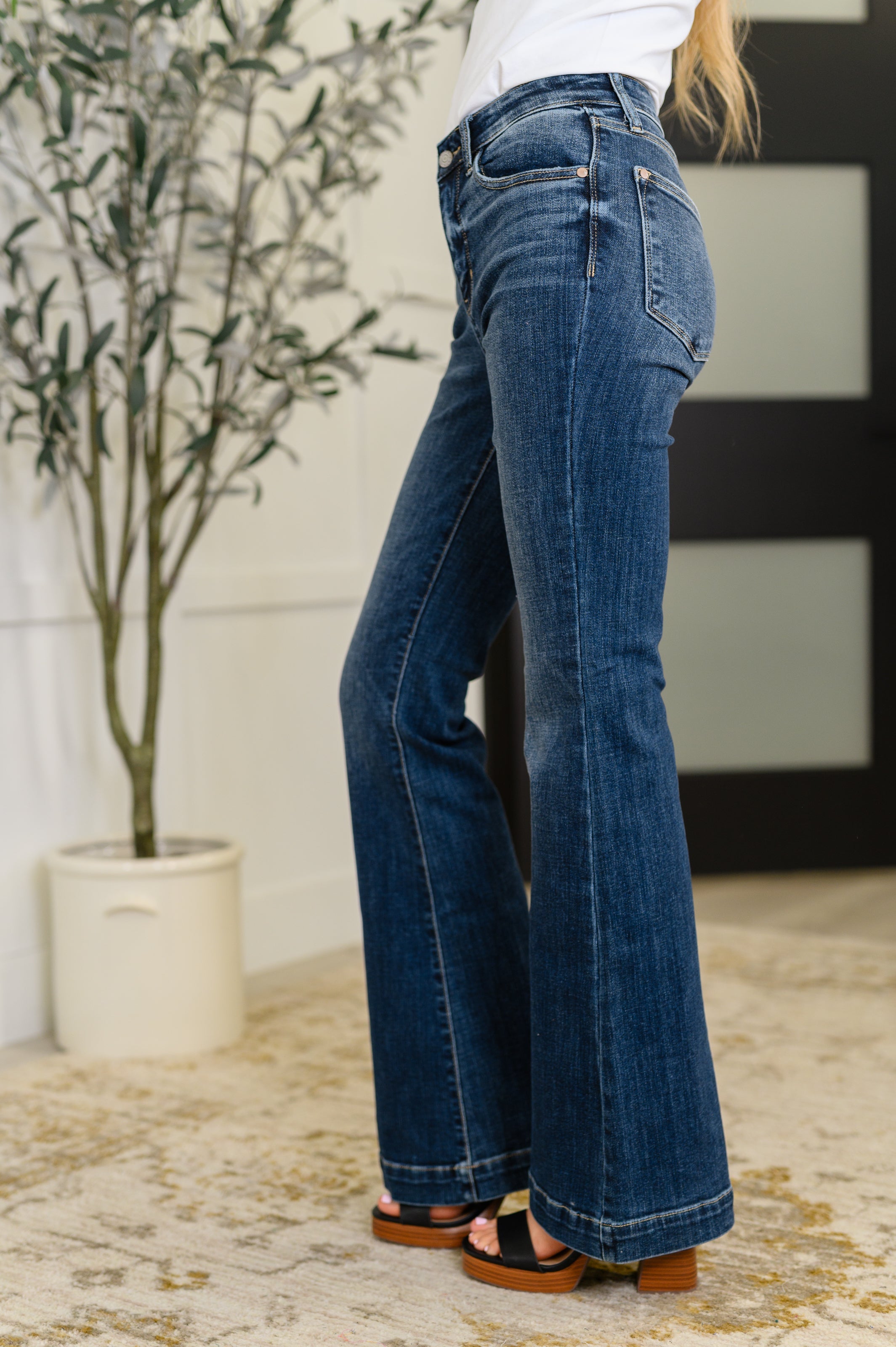 Bonnie High Waist Trouser Flare - Charming Charlie
