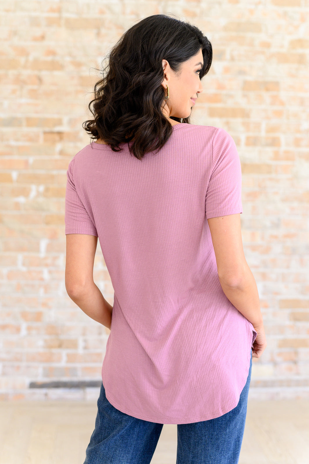 Born and Raised V-Neck Ribbed Top - Charming Charlie