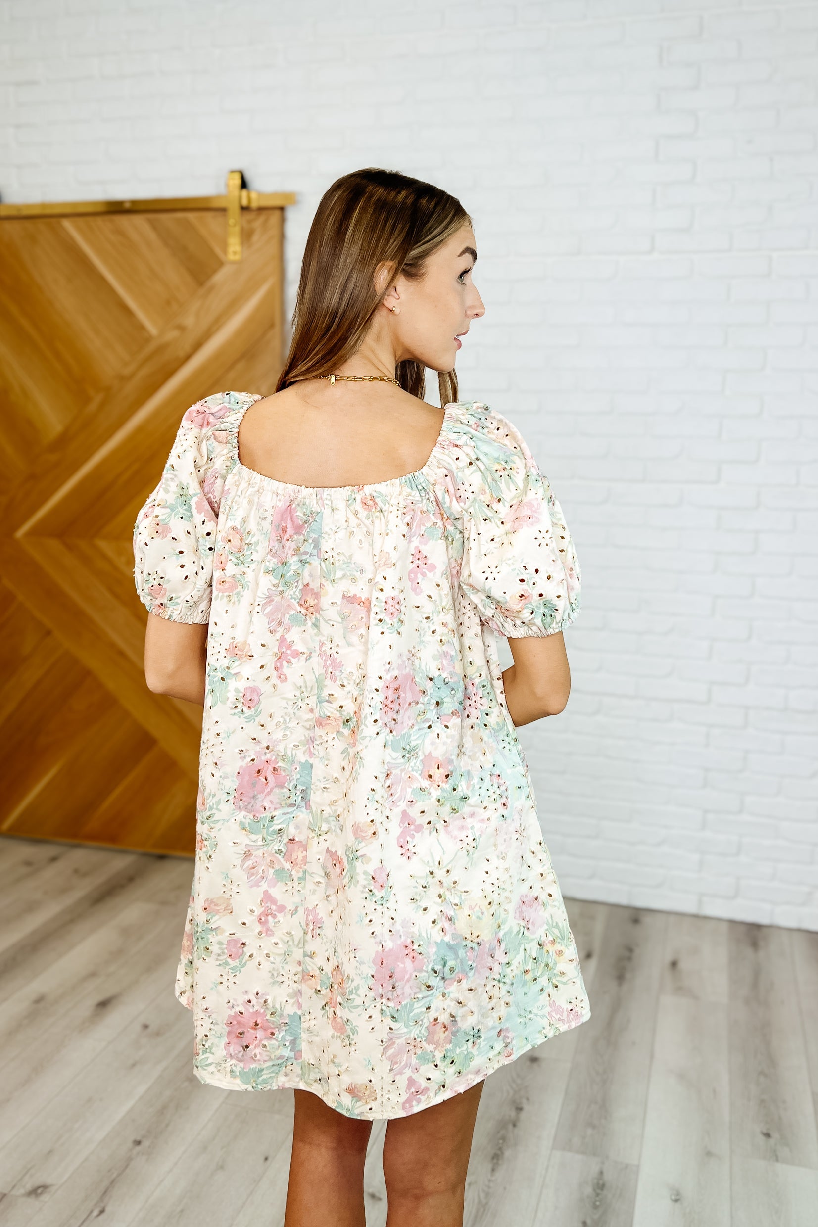 Bow Peep Eyelet Knit Dress in Pink and Green - Charming Charlie