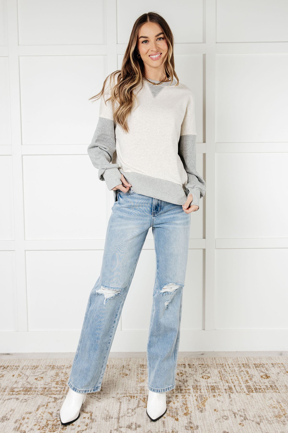 Bring it Together Color Block Pullover - Charming Charlie