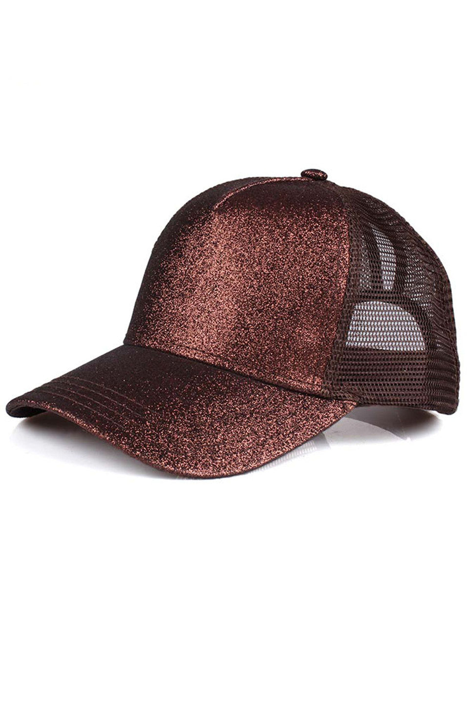 Bronze C.C BASEBALL PONYCAP is a must-have accessory for any baseball fan. Made with high-quality materials, this cap offers both style and functionality. Featuring a ponytail holder, it allows for easy and comfortable wear while keeping your hair in place. Elevate your game day look with the C.C BASEBALL PONYCAP.