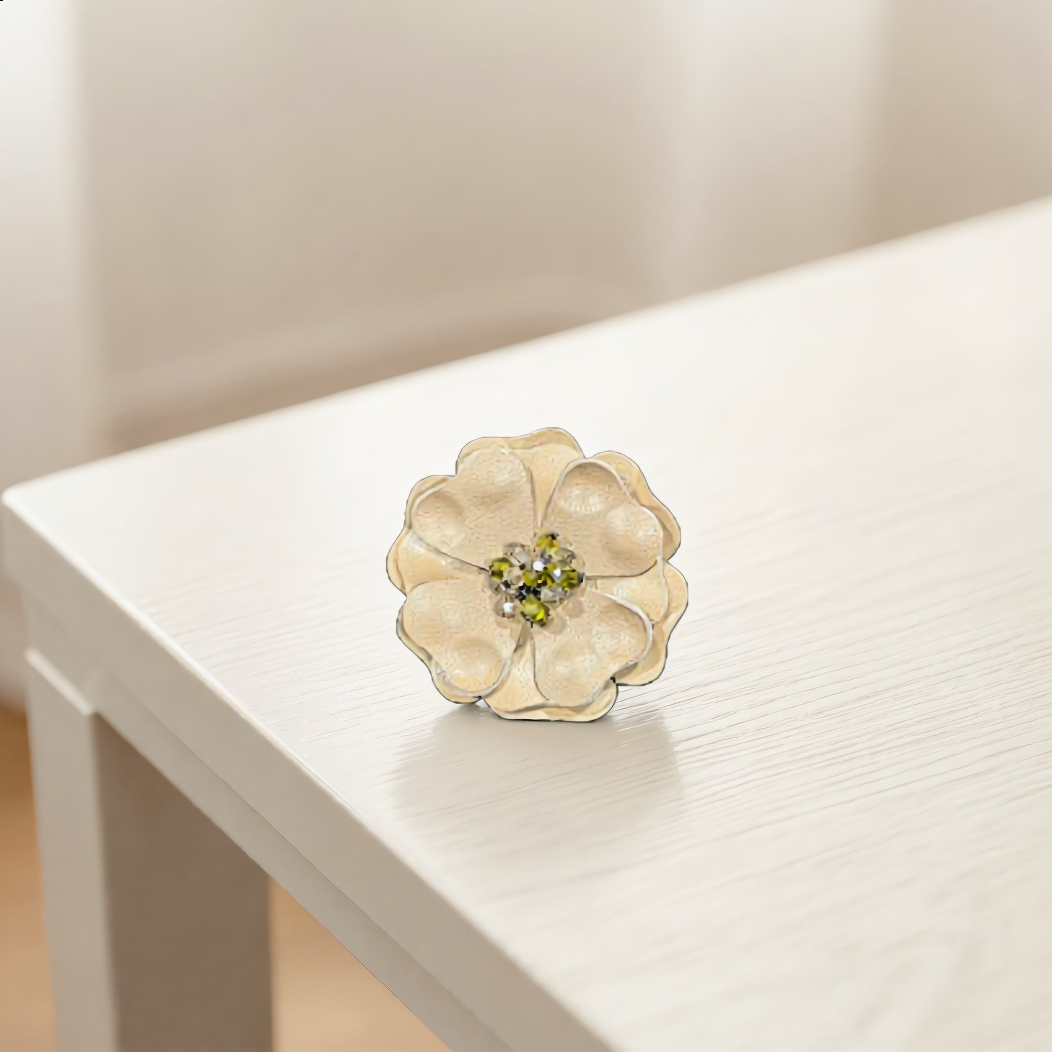 Brown Leather Flower Pin - Charming Charlie