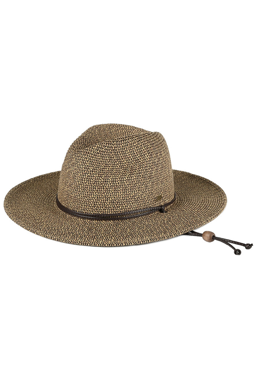 Brown C.C Panama Sun Hat is the perfect addition to your summer wardrobe. Made with quality materials, this hat provides excellent sun protection and a touch of style. Keep cool and protected while looking fashionable with the C.C Panama Sun Hat.