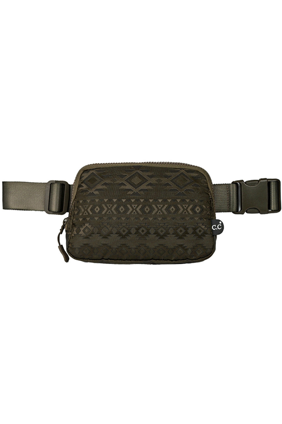 Brown C.C South Western Pattern Fanny Pack combines style and functionality in one compact accessory. With a unique South Western pattern, this fanny pack is perfect for both casual and outdoor adventures. Keep all your essentials close by and hands-free with this must-have accessory.