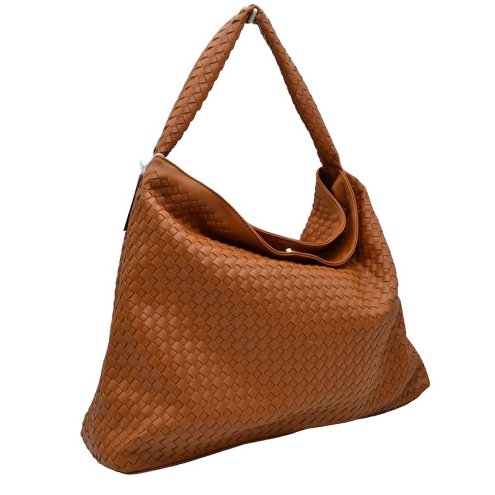Brown Top Handle Woven Patterned Tote Bag, is a stylish and comfortable way to carry all your daily necessities. Featuring top handles, it's perfect for carrying over the shoulder, and its woven design ensures that it stands out from other handbags. This tote bag is a practical and fashionable choice For the summer.
