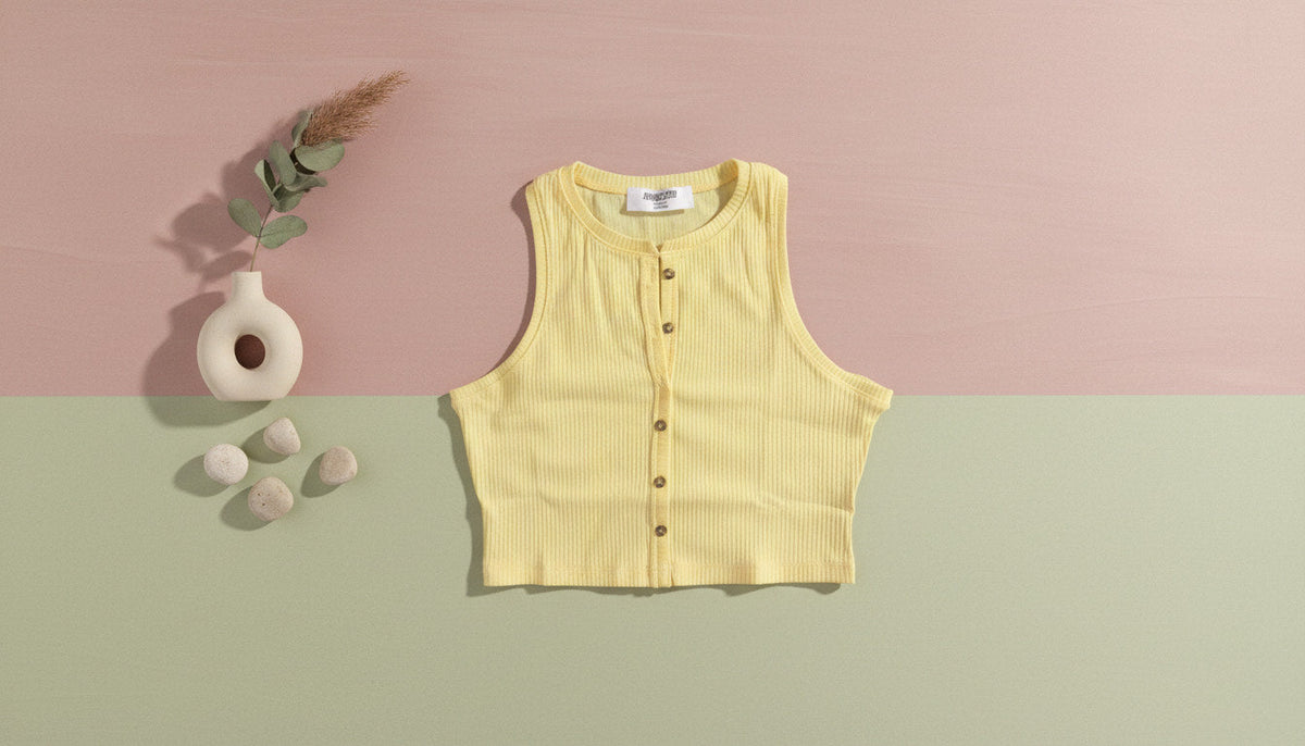 Button Front Sleeveless Crop Shirt - Charming Charlie