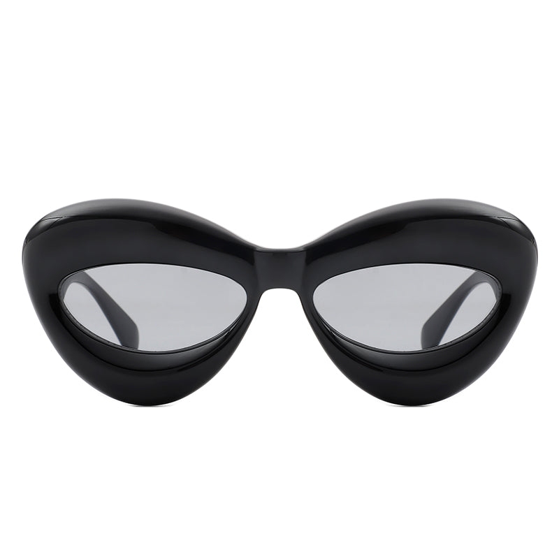 Vexa - Fashion Trendy Cat-eye Thick Frame Sexy Lip Sunglasses - Charming Charlie
