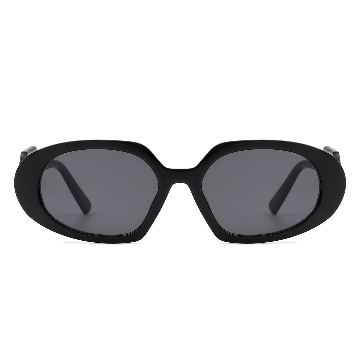 Glittera - Rectangle Retro Oval Chic Round Lens Leaf Design Fashion Sunglasses - Charming Charlie