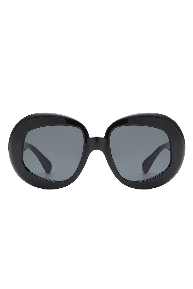 Maven - Oversized Geometric Oval Round Fashion Women's Sunglasses - Charming Charlie