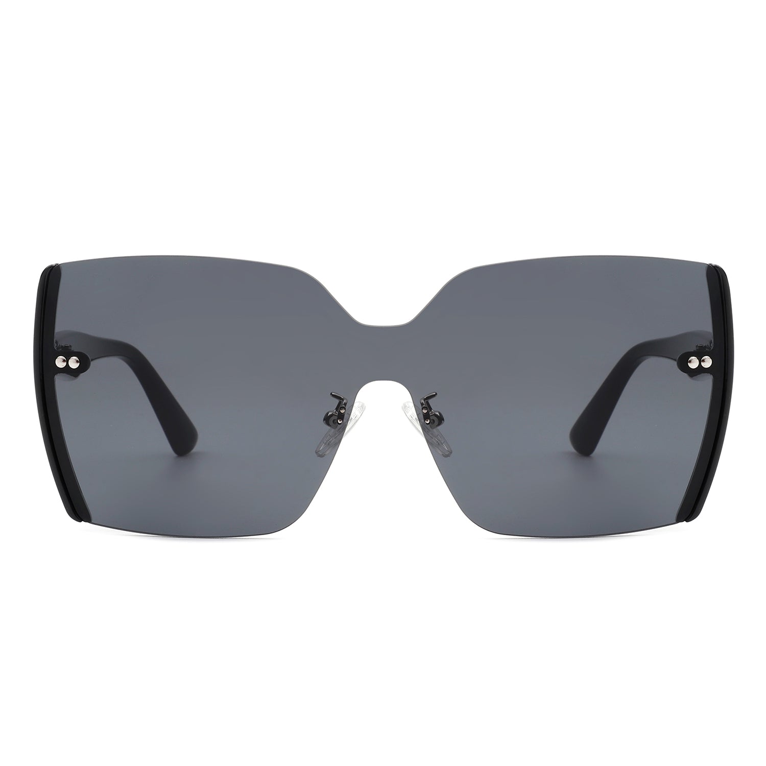 Xanadune - Square Oversize Half Frame Tinted Retro Fashion Women Sunglasses - Charming Charlie